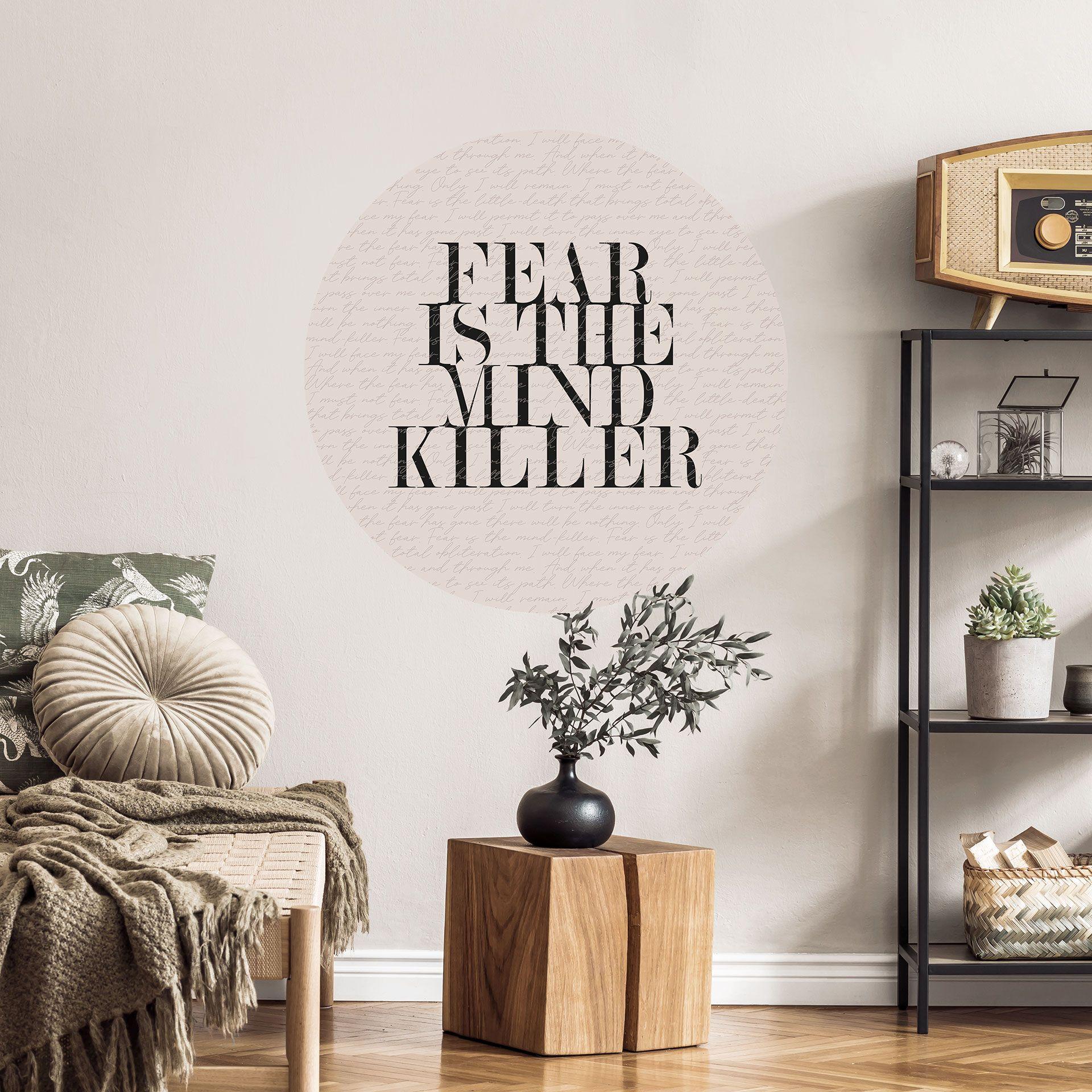 Vinilo decorativo de pared cita de la película Dune - Fear is the mind killer - Redondo