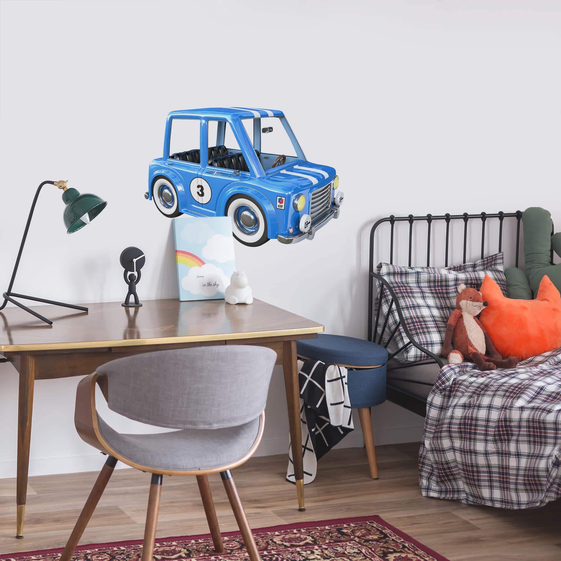 Wallsticker - Agullo - Minibil Blå