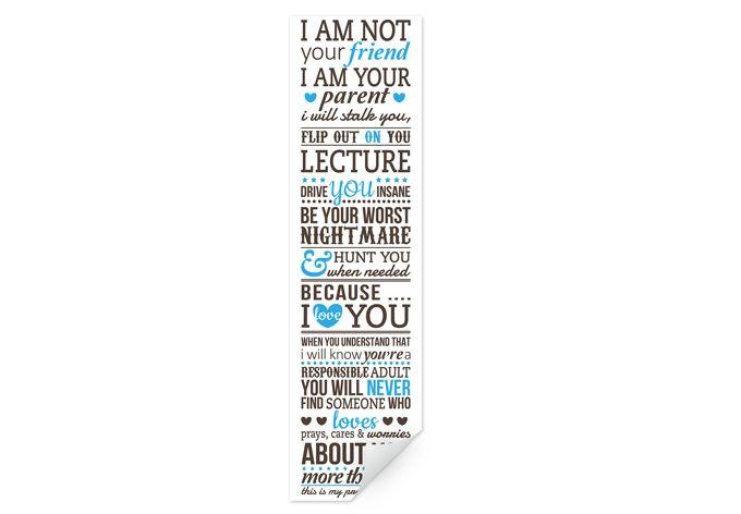 Zelfklevende Poster  I am not your friend…