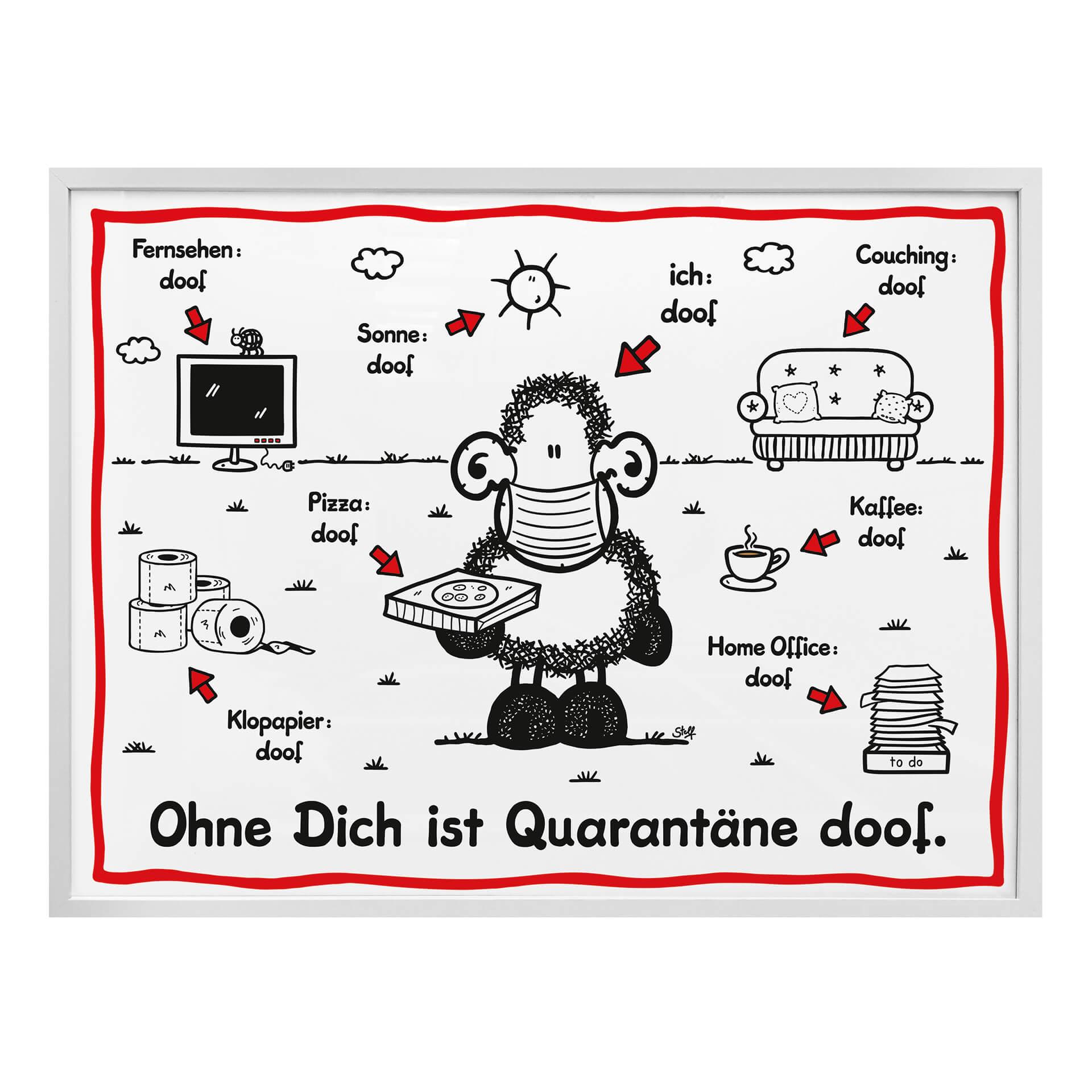 Plakat - Sheepworld - Quarantäne doof