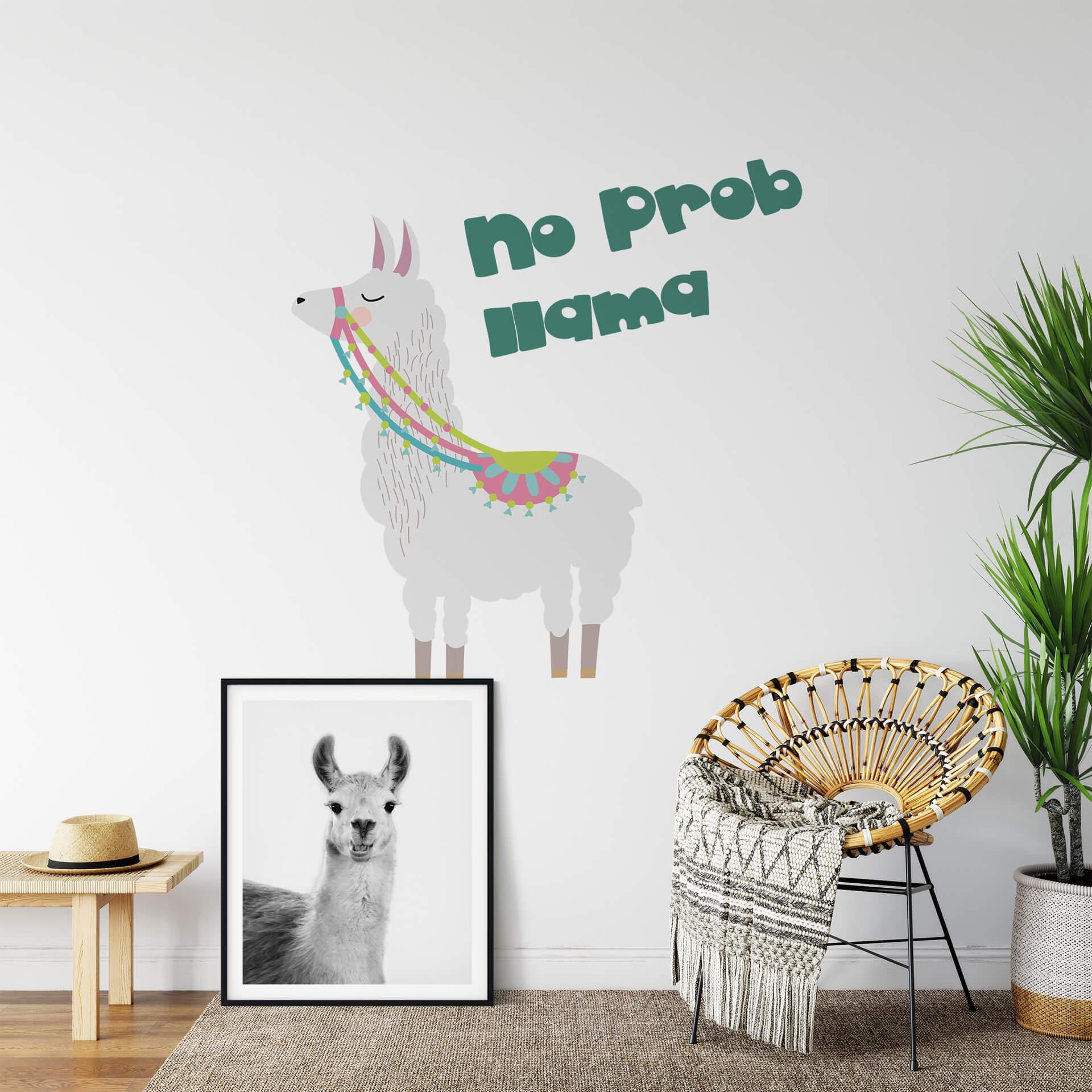 Muursticker No Prob Llama