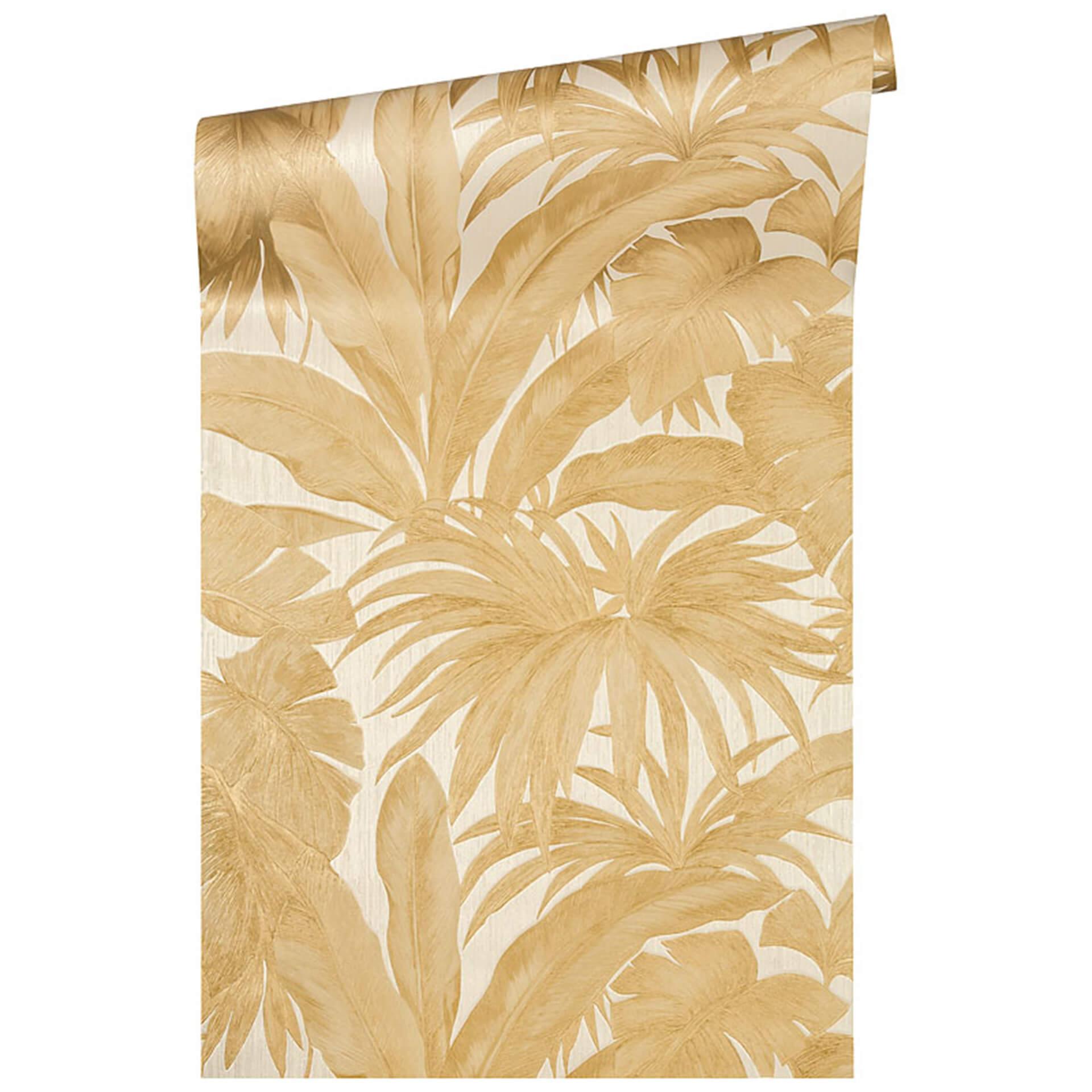 Versace fleecetapet Giungla palme guld, creme