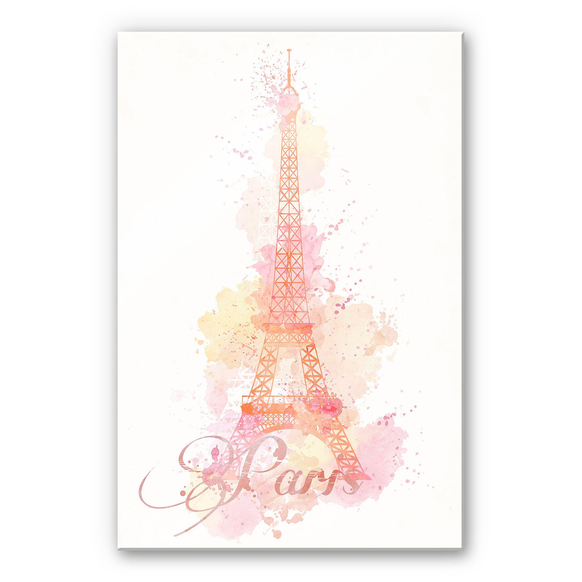 Tableau en verre acrylique - La Tour Eiffel Aquarelle