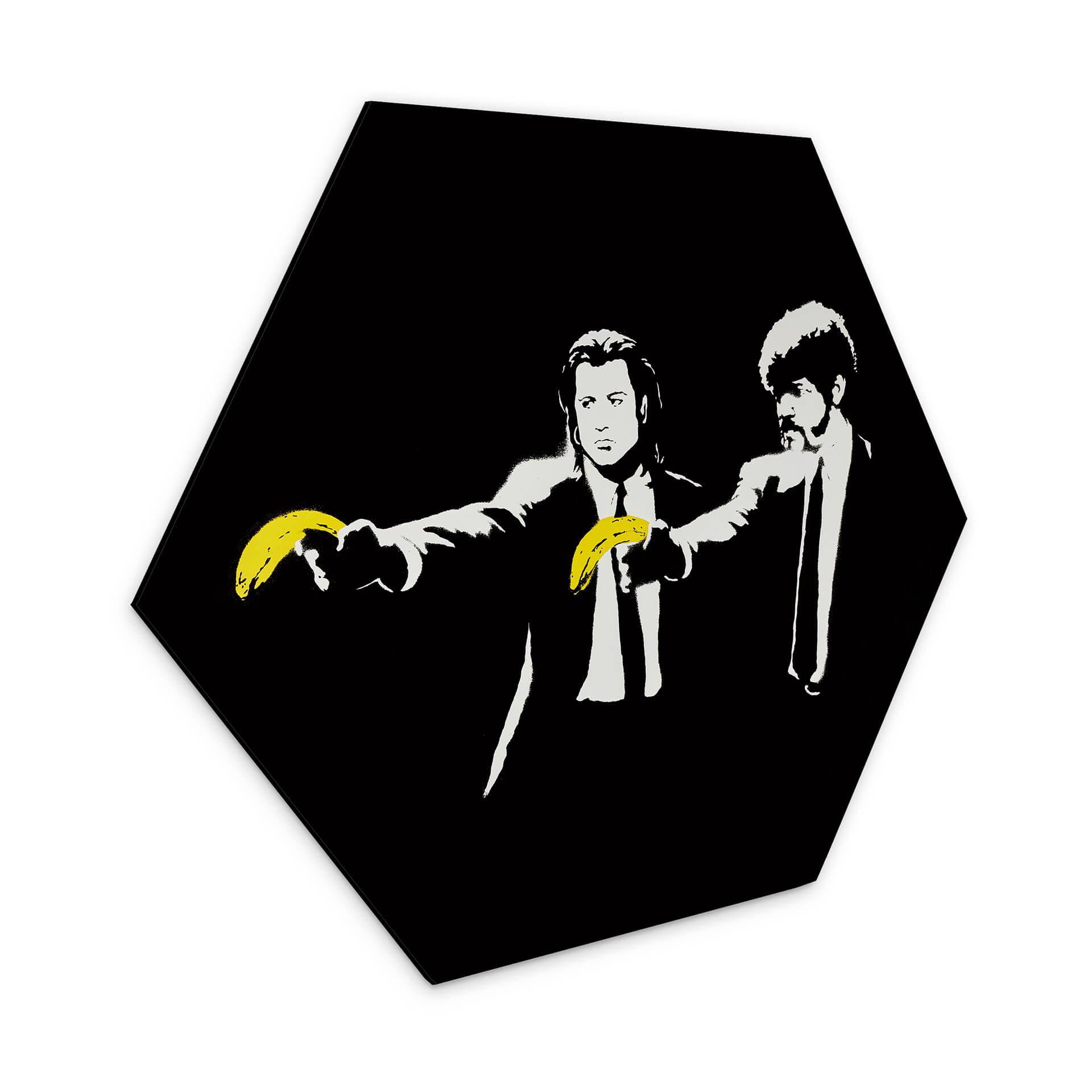 Hexagone - Alu-dibond Banksy - Pulp Fiction