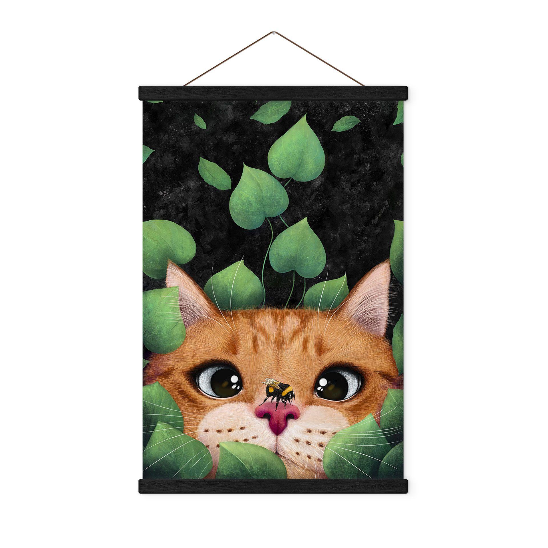 Póster de tela Lindo gato en el monte - Korenkova
