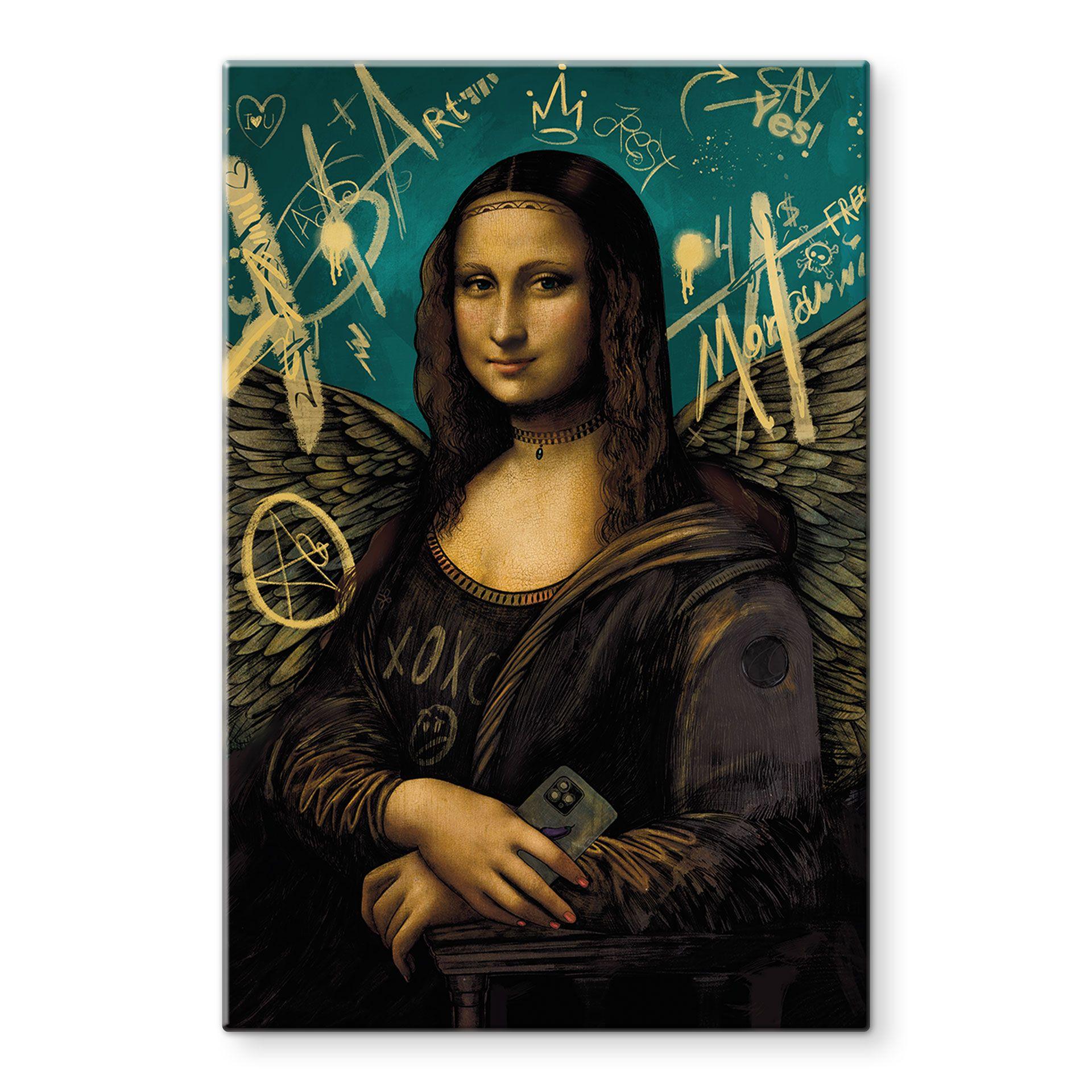 Glasbillede - Mona Lisa - modern