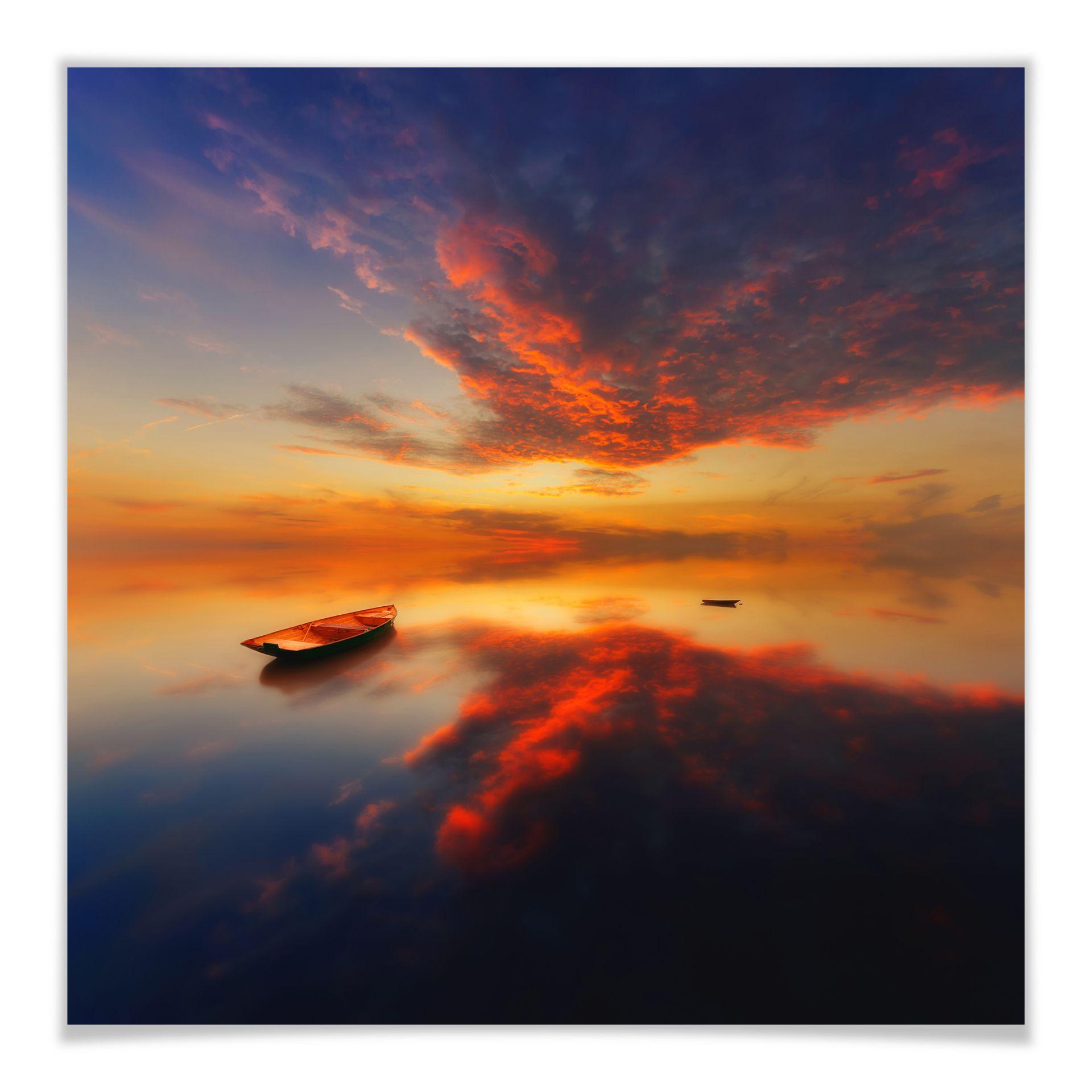 Poster - Krol - Coucher de soleil - carré
