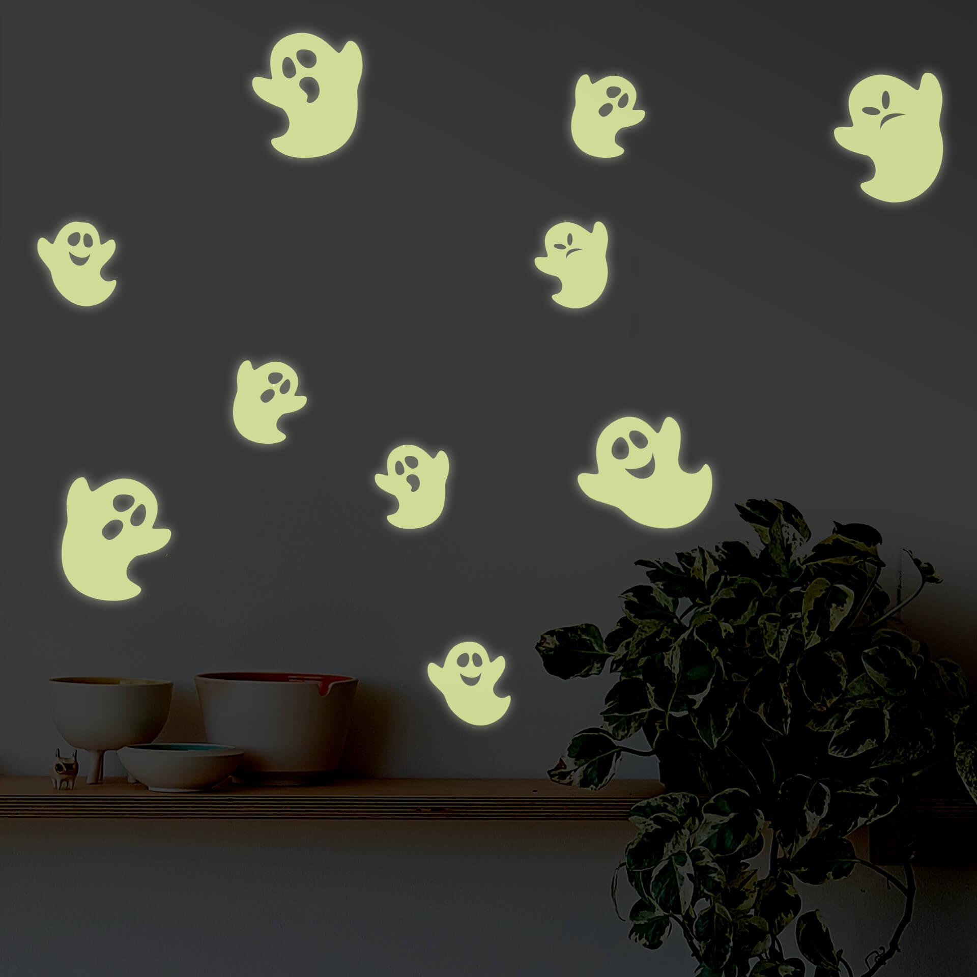 Wallsticker - Spøgende selvlysende klistermærker