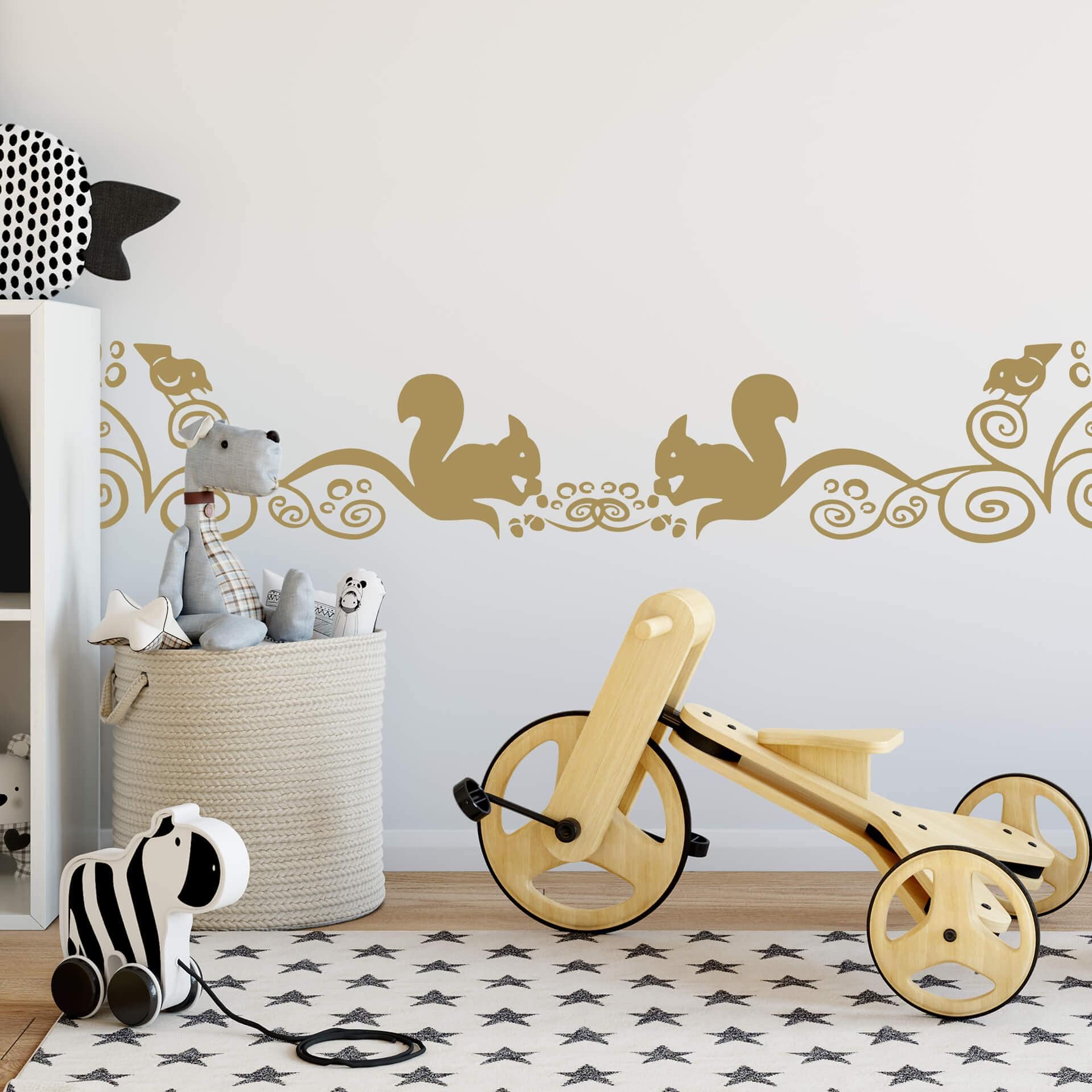 Sticker mural - Bordure Écureuils
