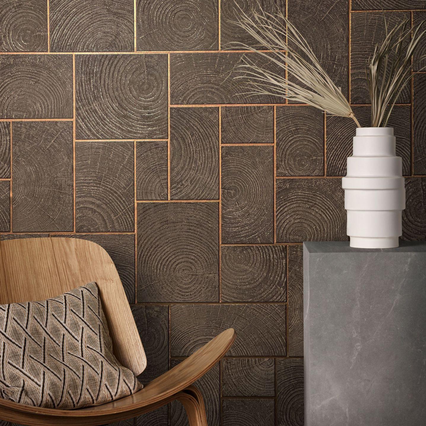 Struktureret tapet, non-woven Naturlig Opulens brun