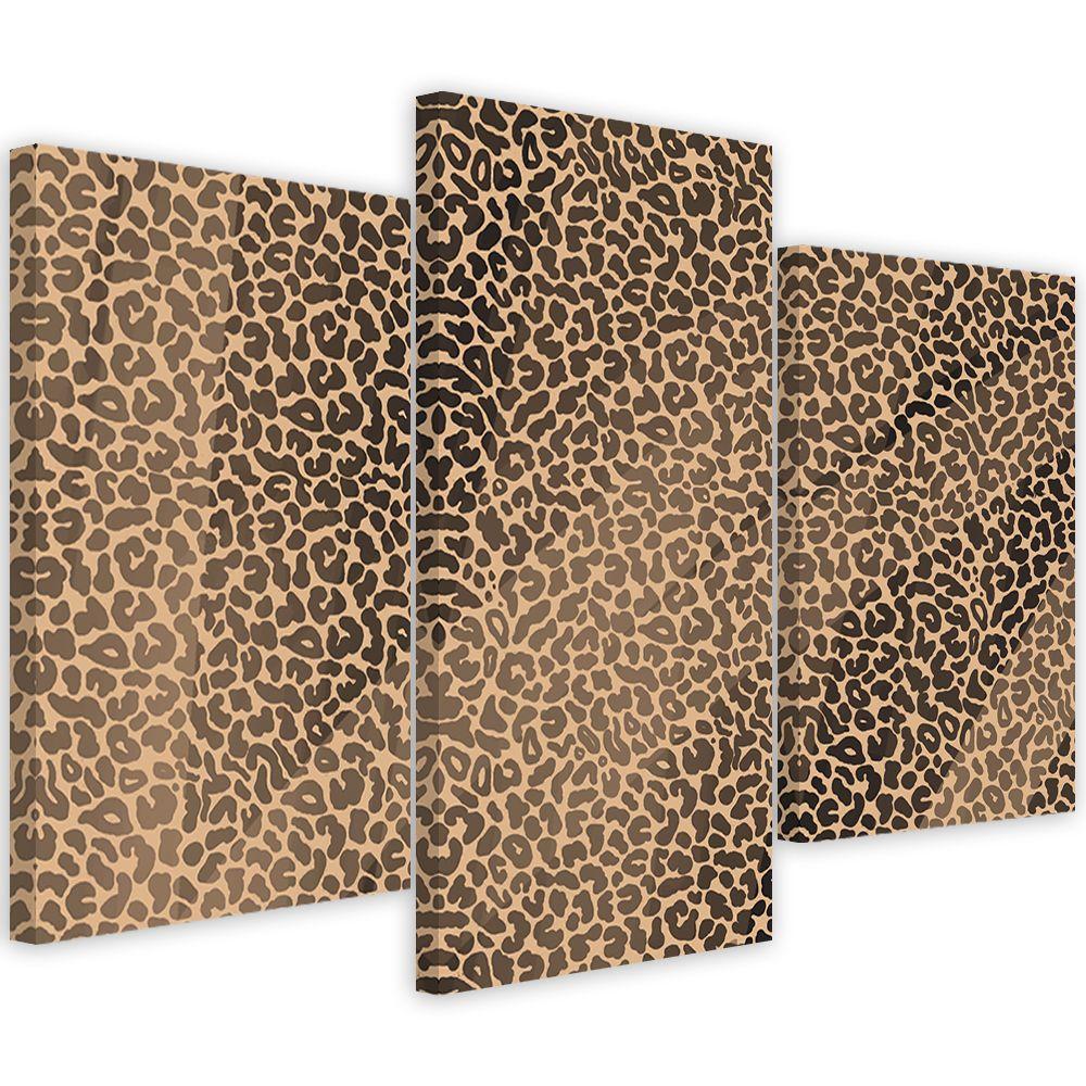 3 stykke lærredsprint, Leopard Leopard Pels Patches Mønster