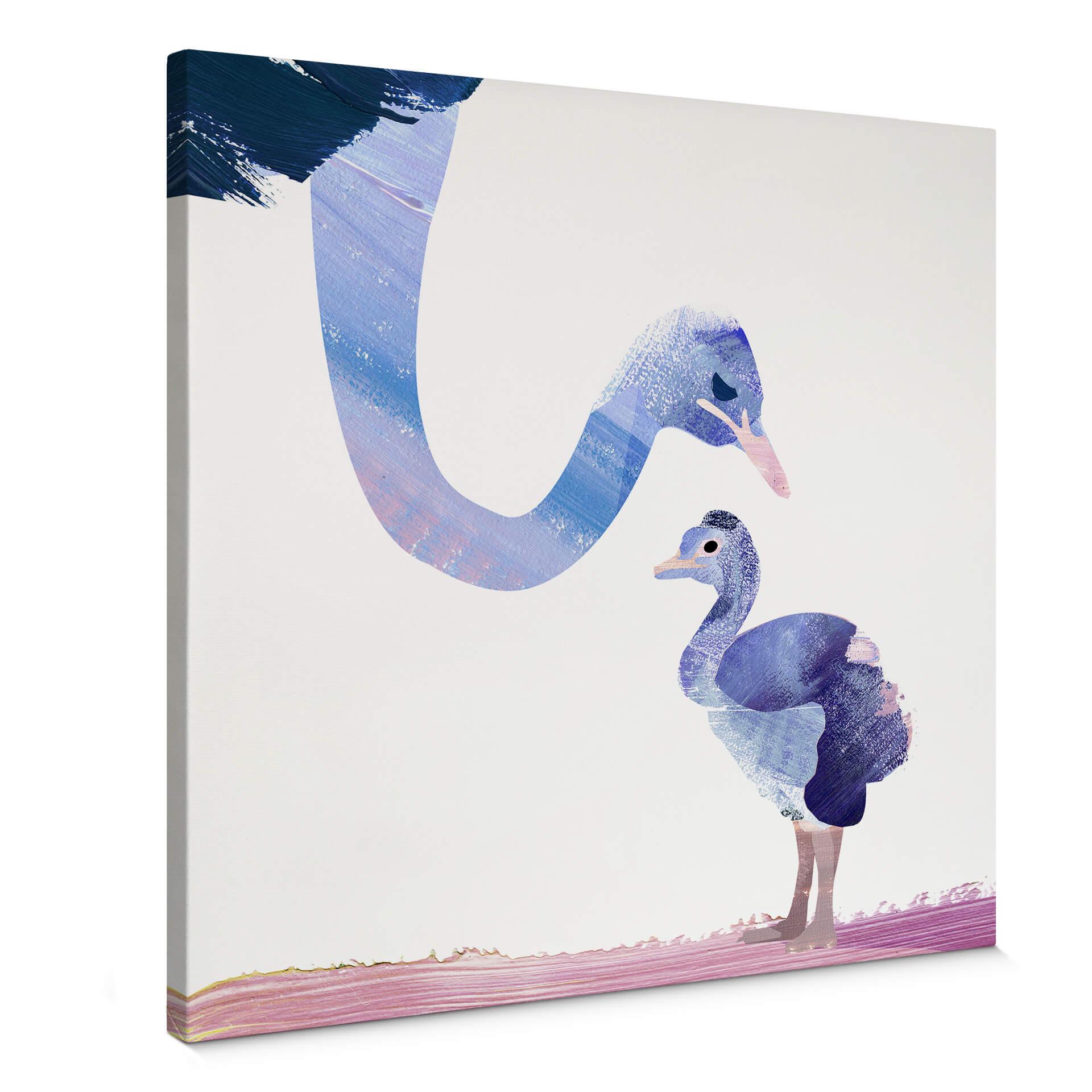 Lienzo Goed Blauw - Amor de plumas