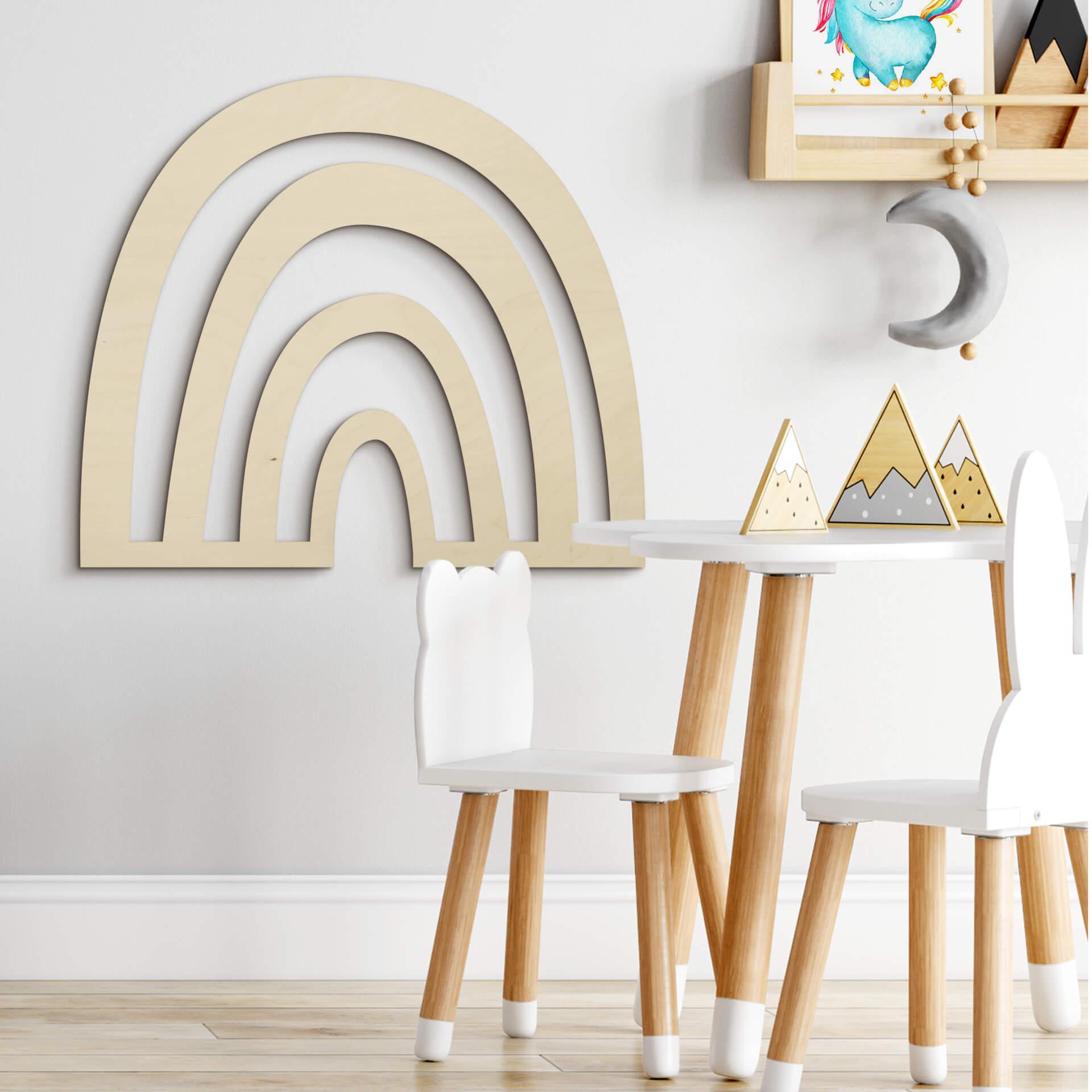 Álamo artístico de madera - Arco iris