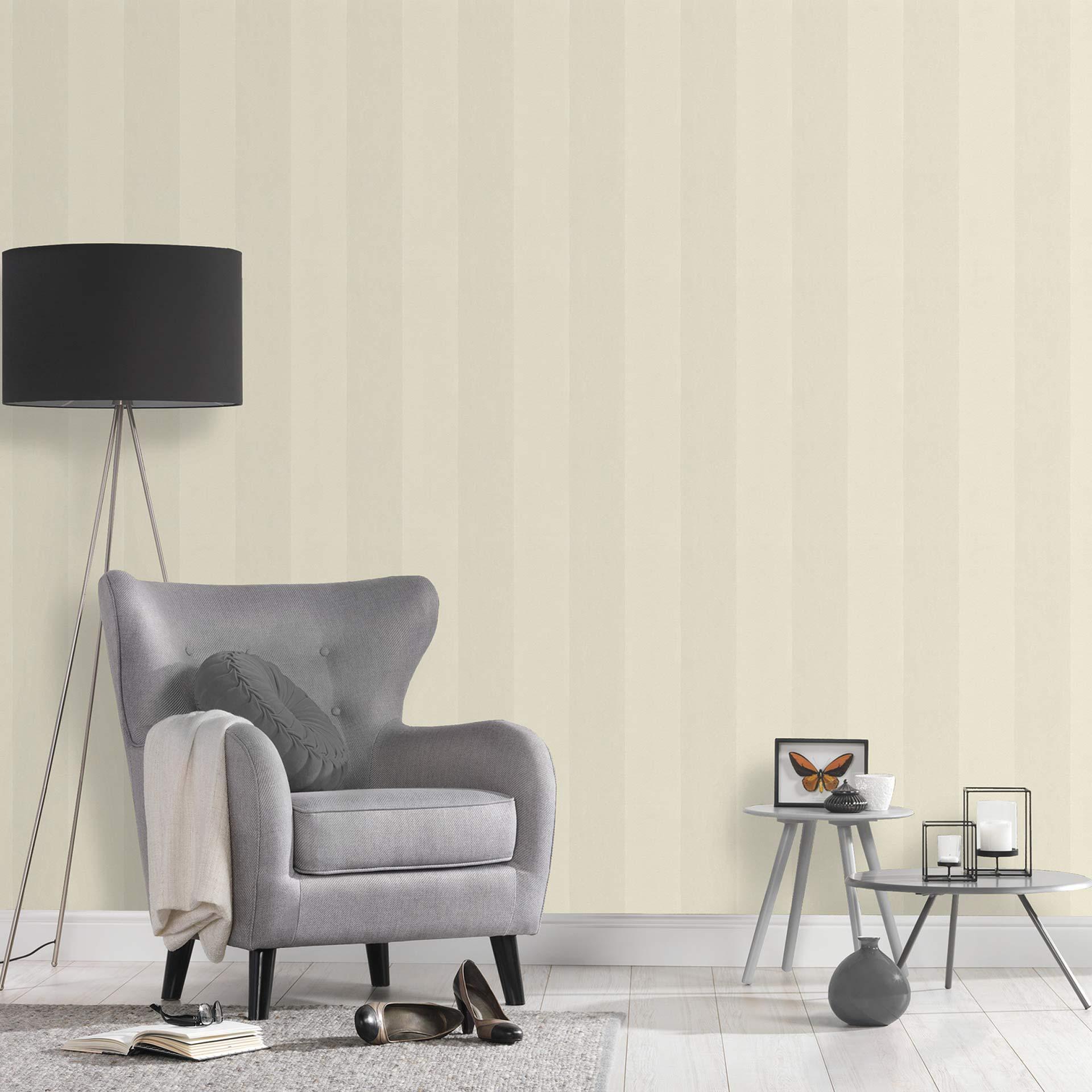 Architects Paper beflockte Tapete Castello creme, 