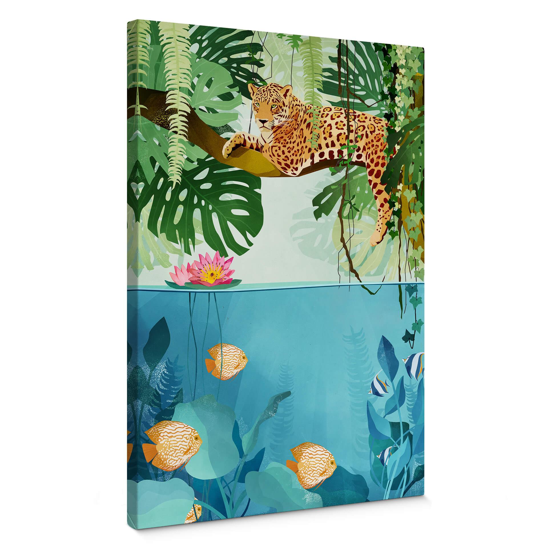 Lienzo Goed Blauw - Tigre en la jungla