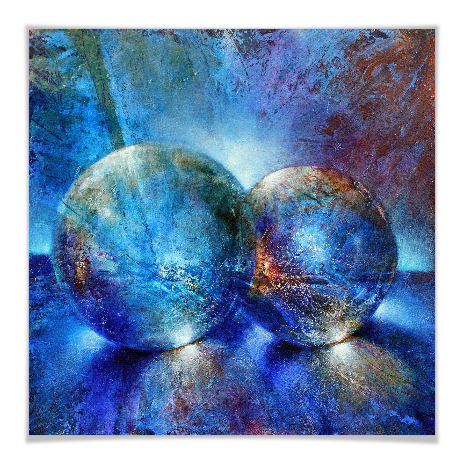Póster Schmucker - Dos canicas azules