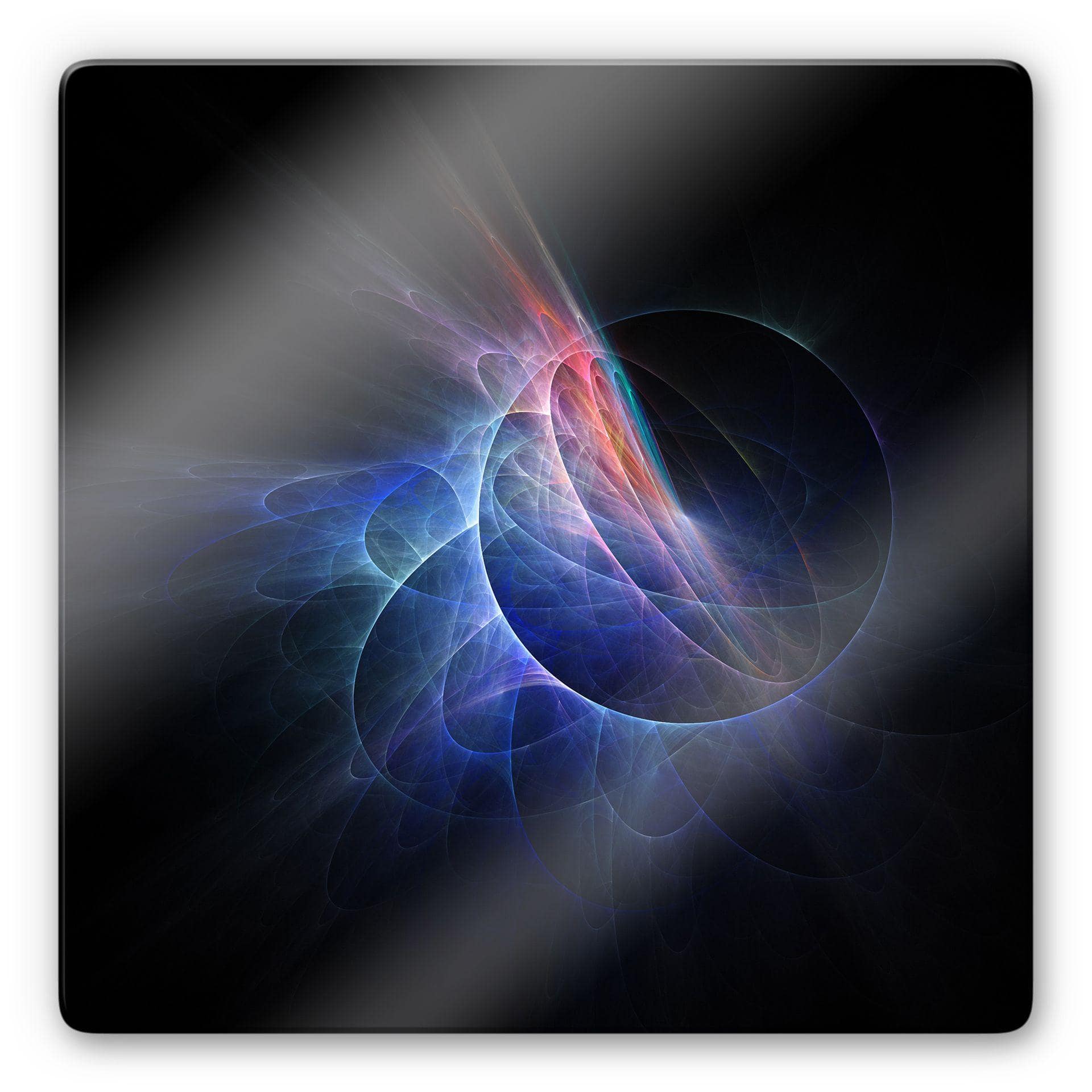 Tableau en verre - Chaos Ray Black