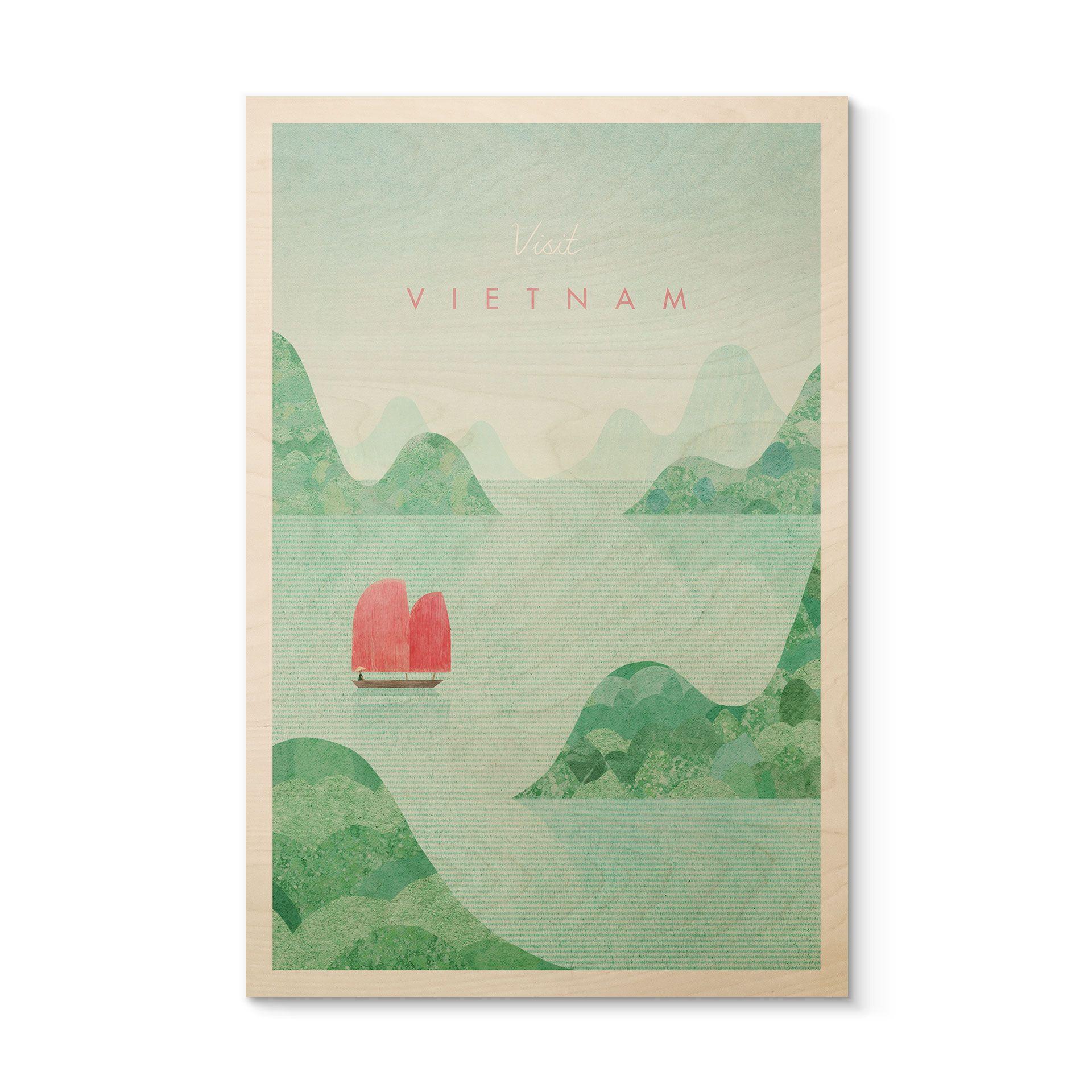 Cuadro de madera Bahía de Halong en viaje por Vietnam - Rivers