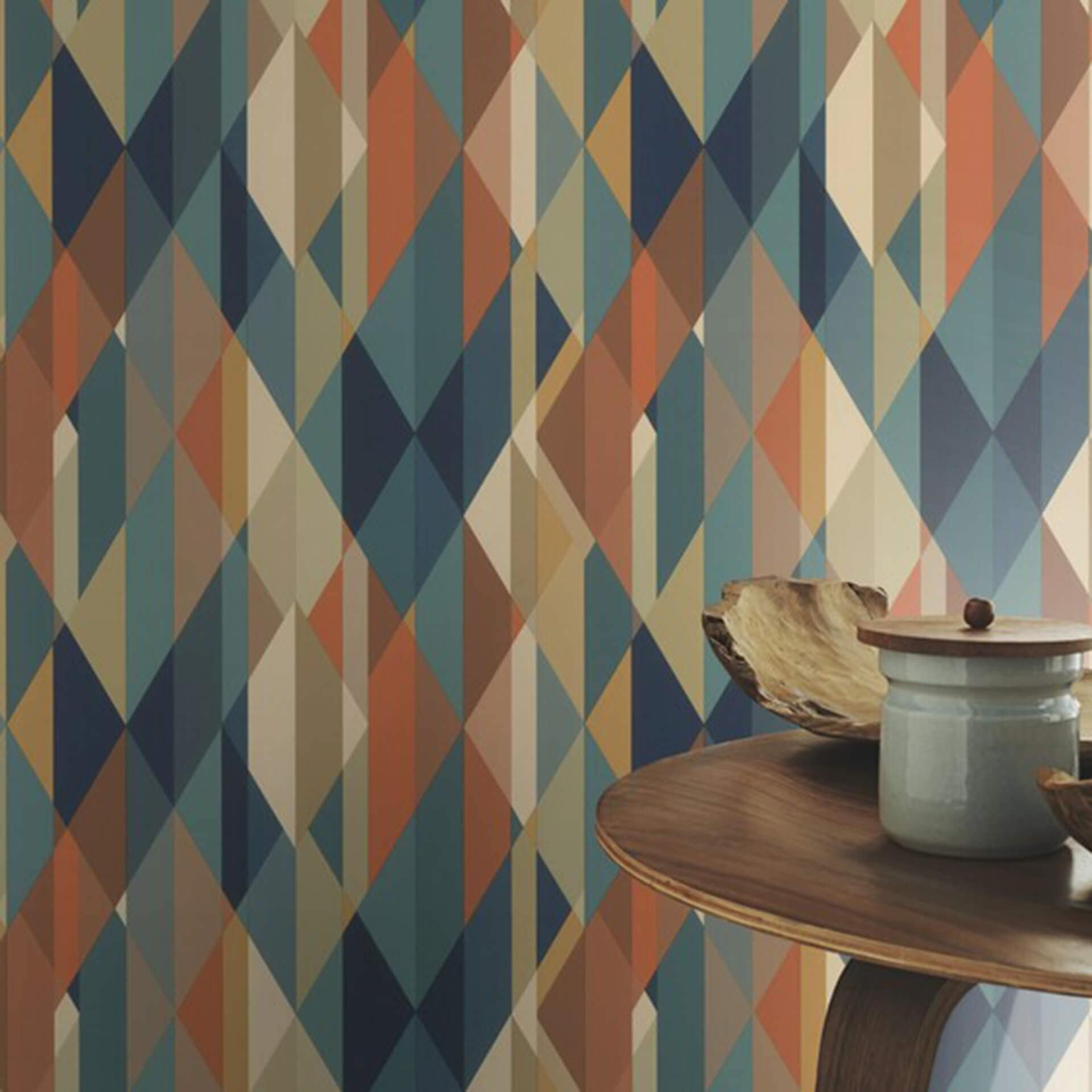 Papier peint intissé Rasch, papier peint à motifs Salsa bleu moyen
