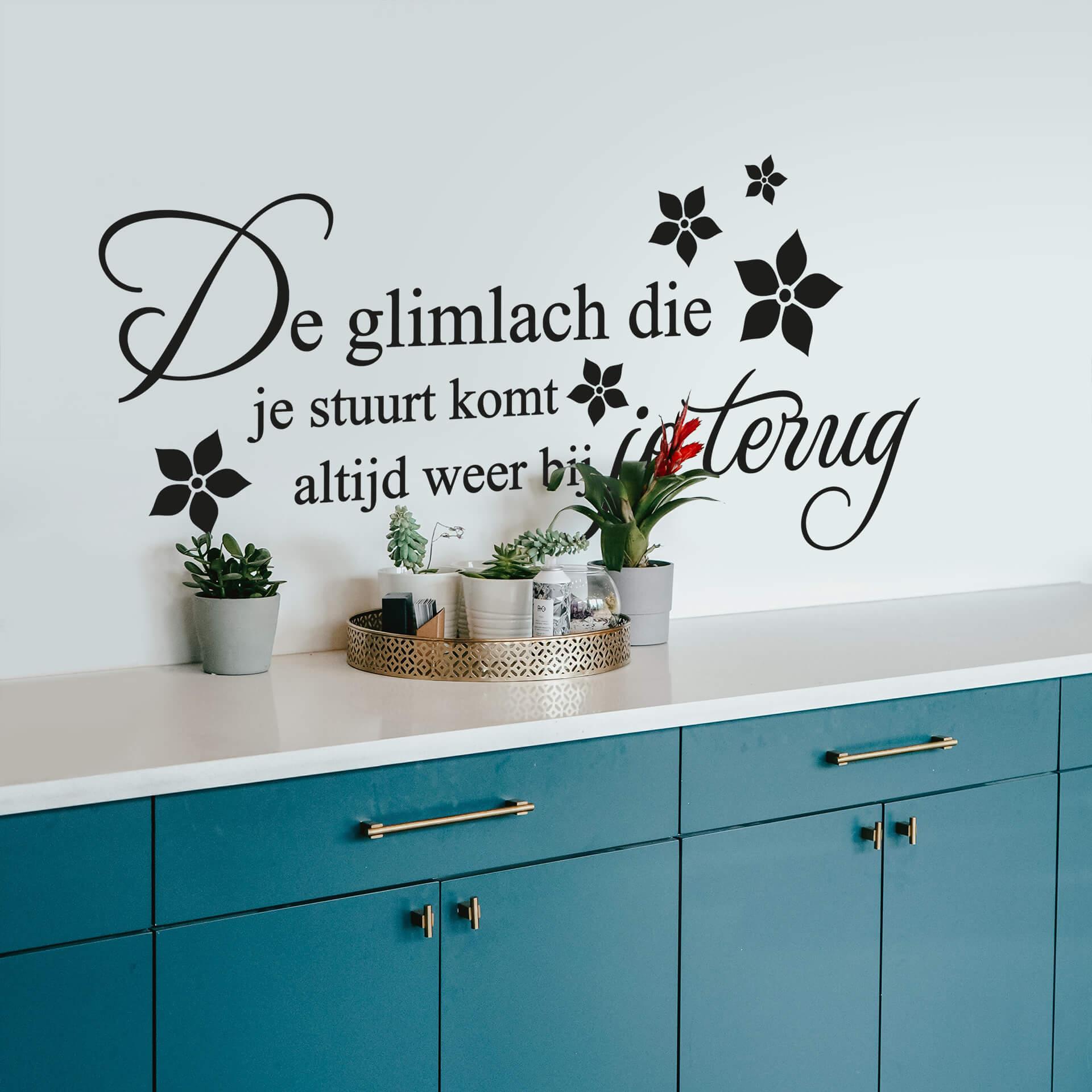 Muursticker De glimlach die je stuurt...
