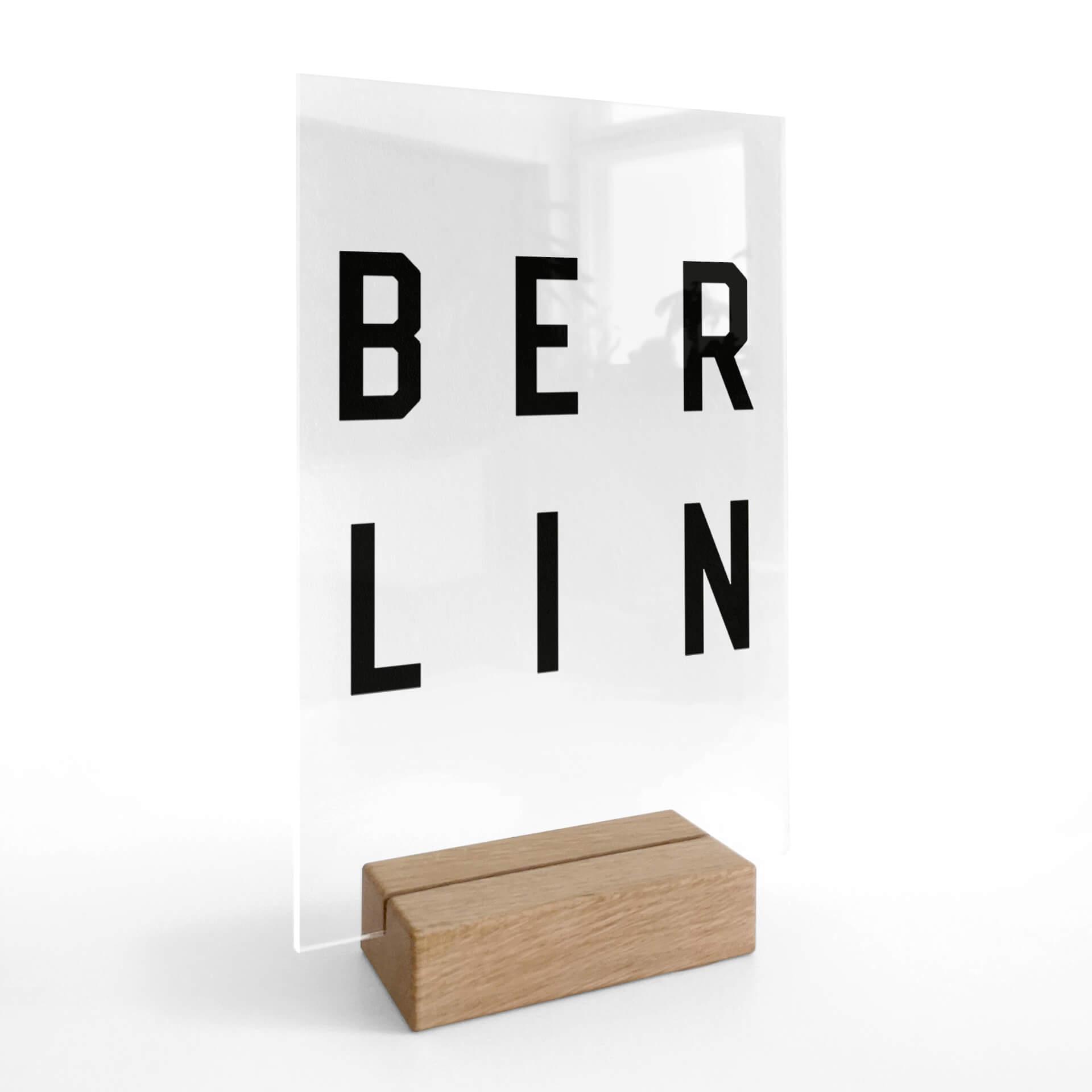 Typografi til bordvisning Berlin