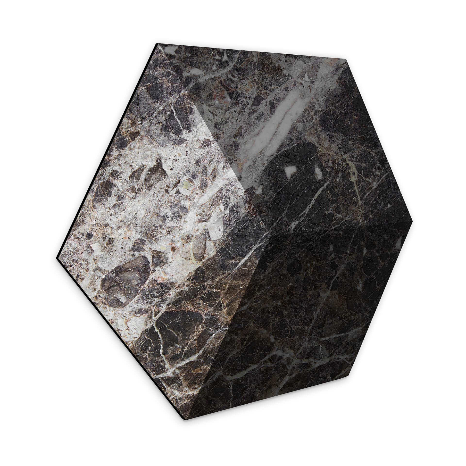 3D Hexagon Alu-Dibond - Marmor 08