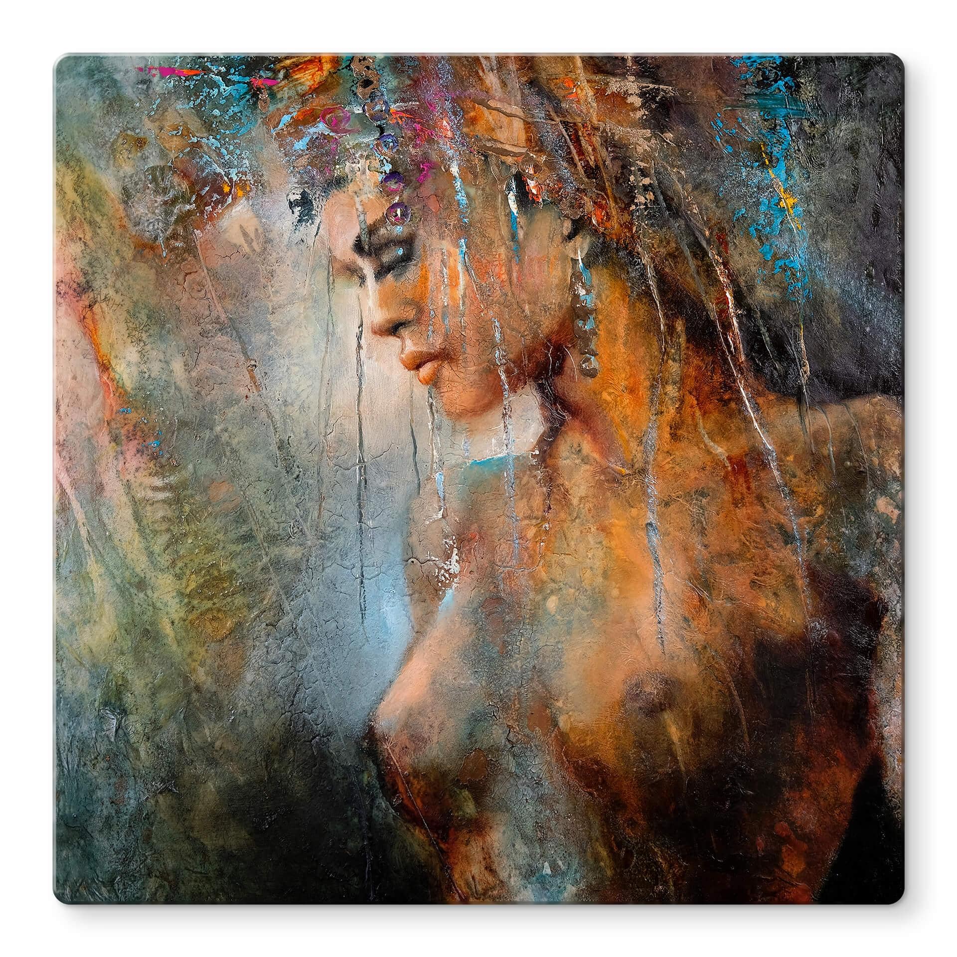 Tableau sur verre Schmucker - La reine - Carré