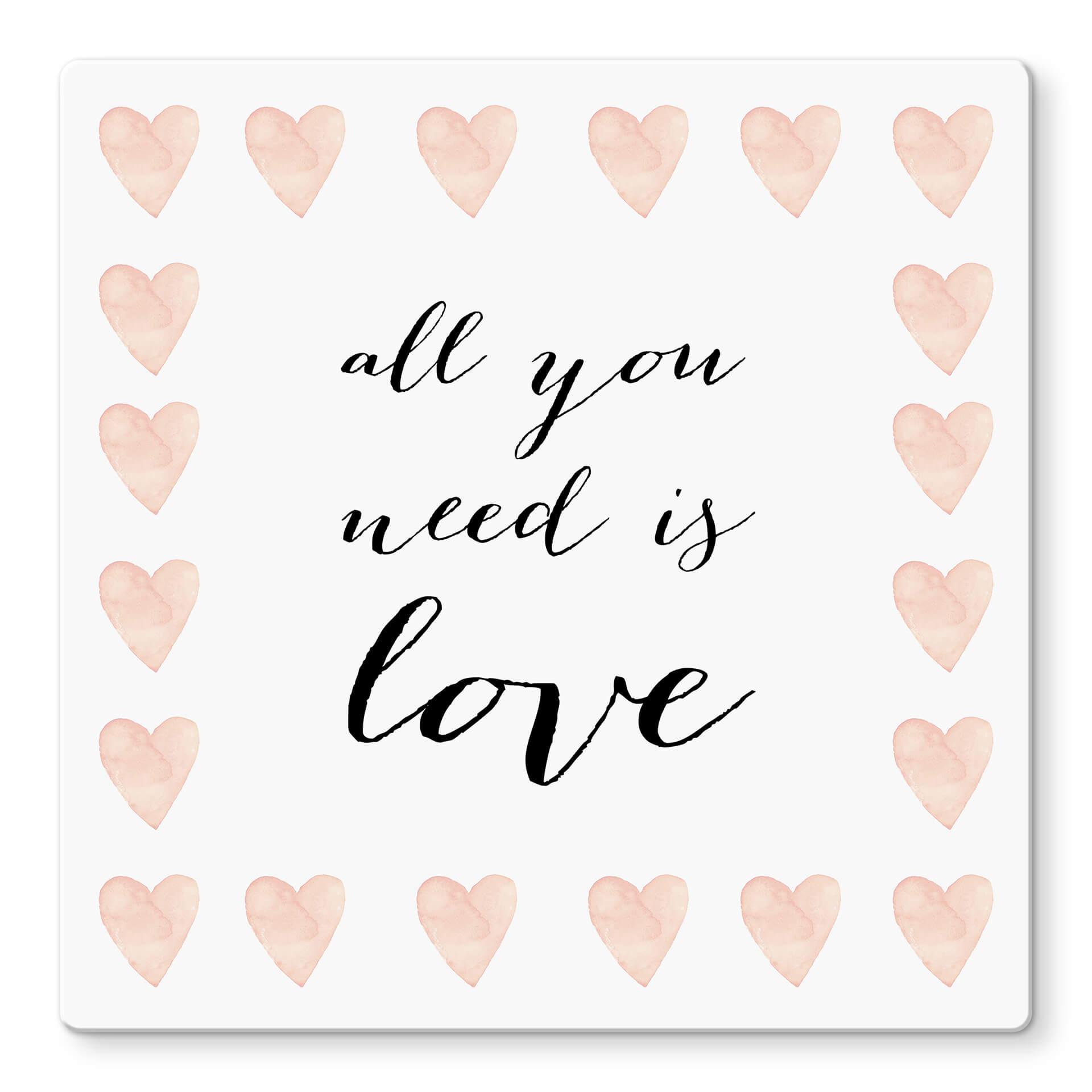 Glass Print Confetti & Cream - Love