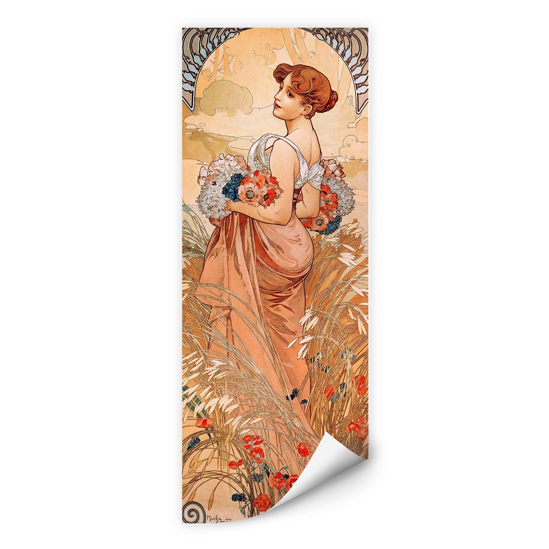 Muurprints Mucha - Zomer 1900