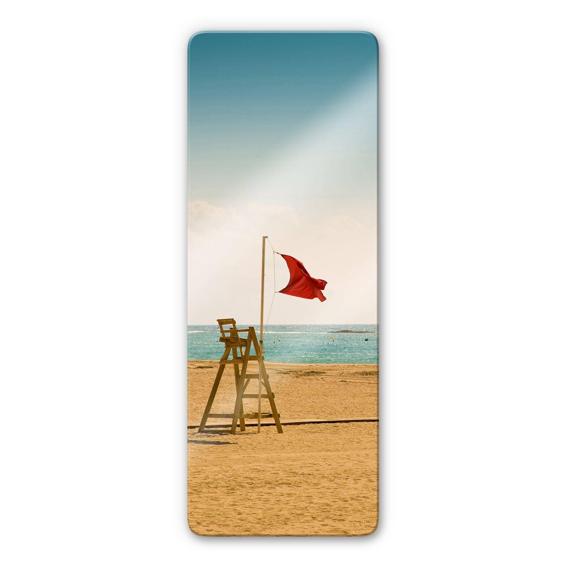 Tableau en verre - Drapeau rouge - Panorama