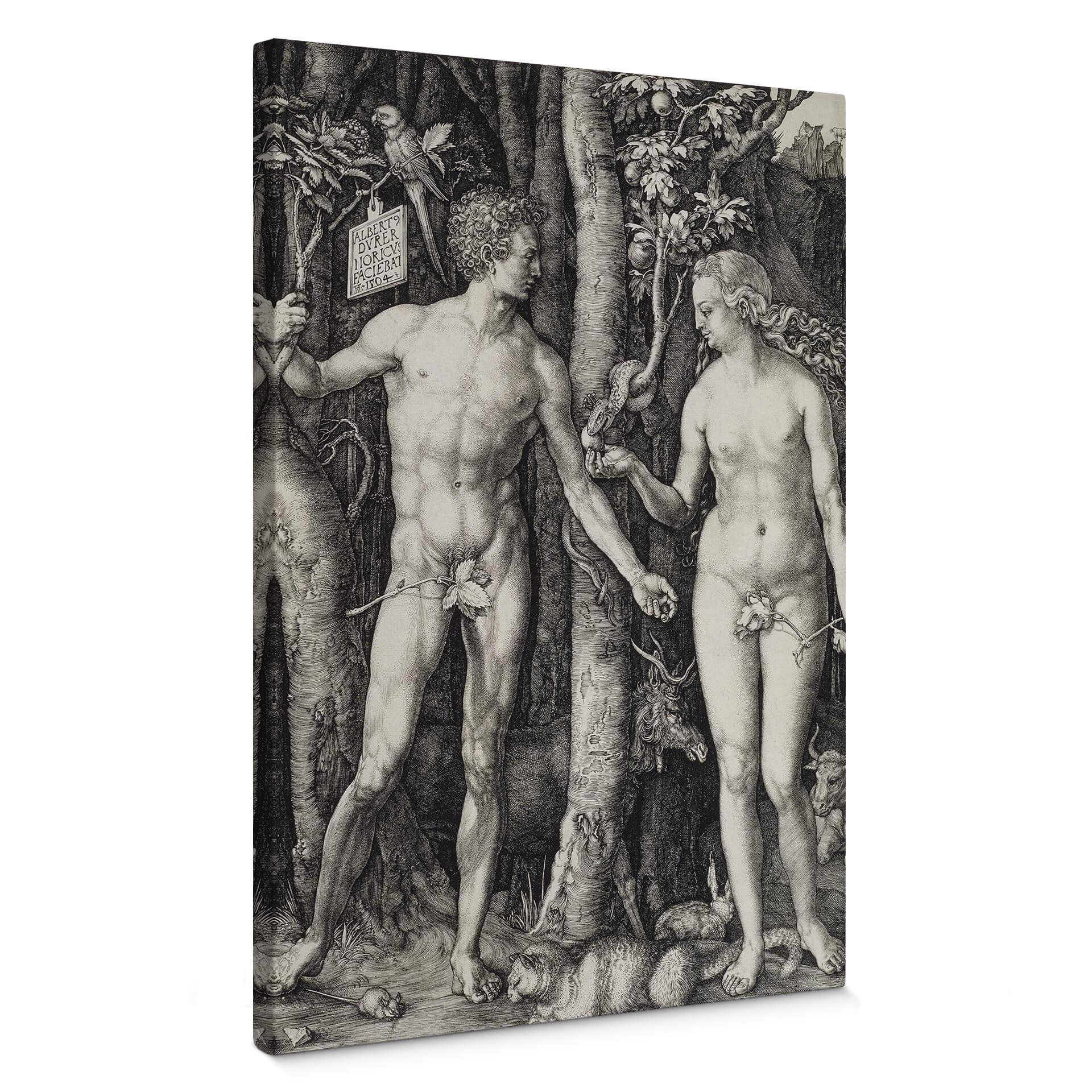 Dürer - Adam og Eva - Lærredsprint
