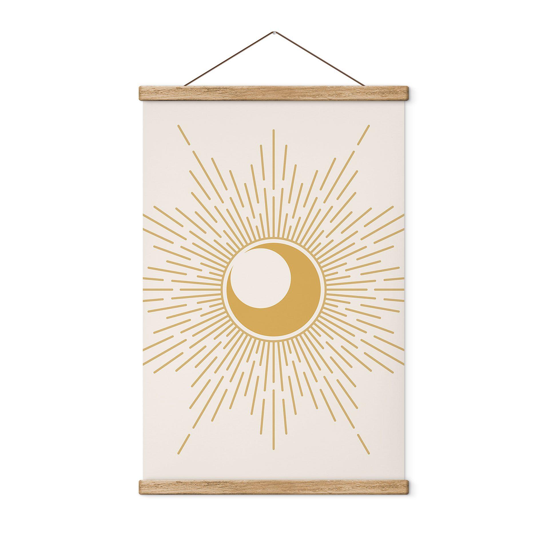 Póster de tela Rayos de sol dorados - KsanaKalpa