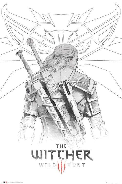 Poster, film poster The Witcher - Geralt Sketch 61x91,5 cm