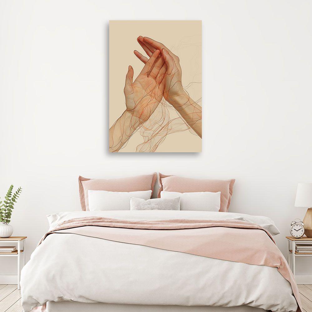 Canvasbillede, minimalistiske abstrakte hænder