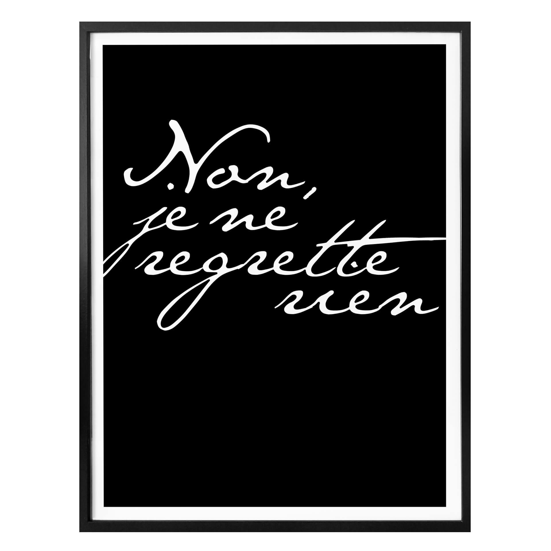 Poster Non je ne regrette rien
