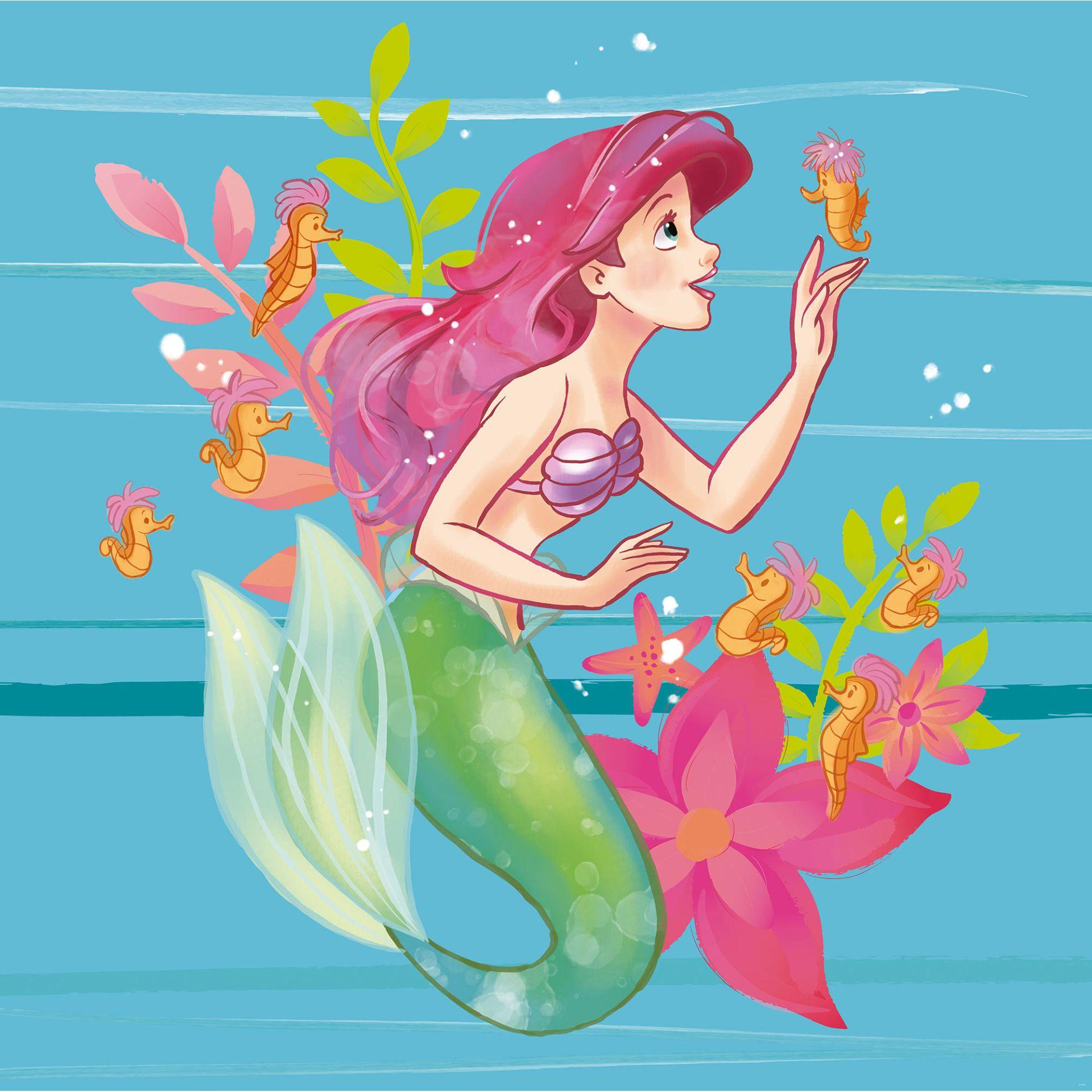 Non-woven tapet - Ariel Little Friends - 250 x 250 cm