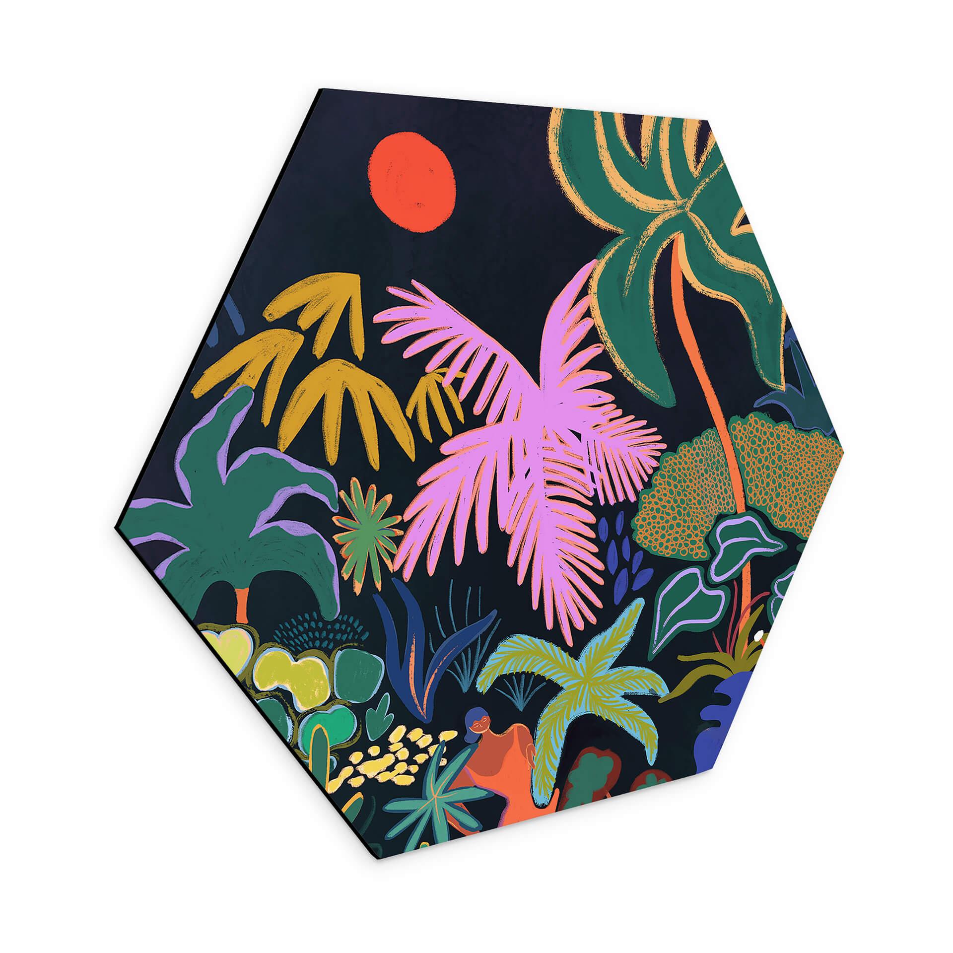 Hexagon Dibond Arty Guava - Exotic Jungle