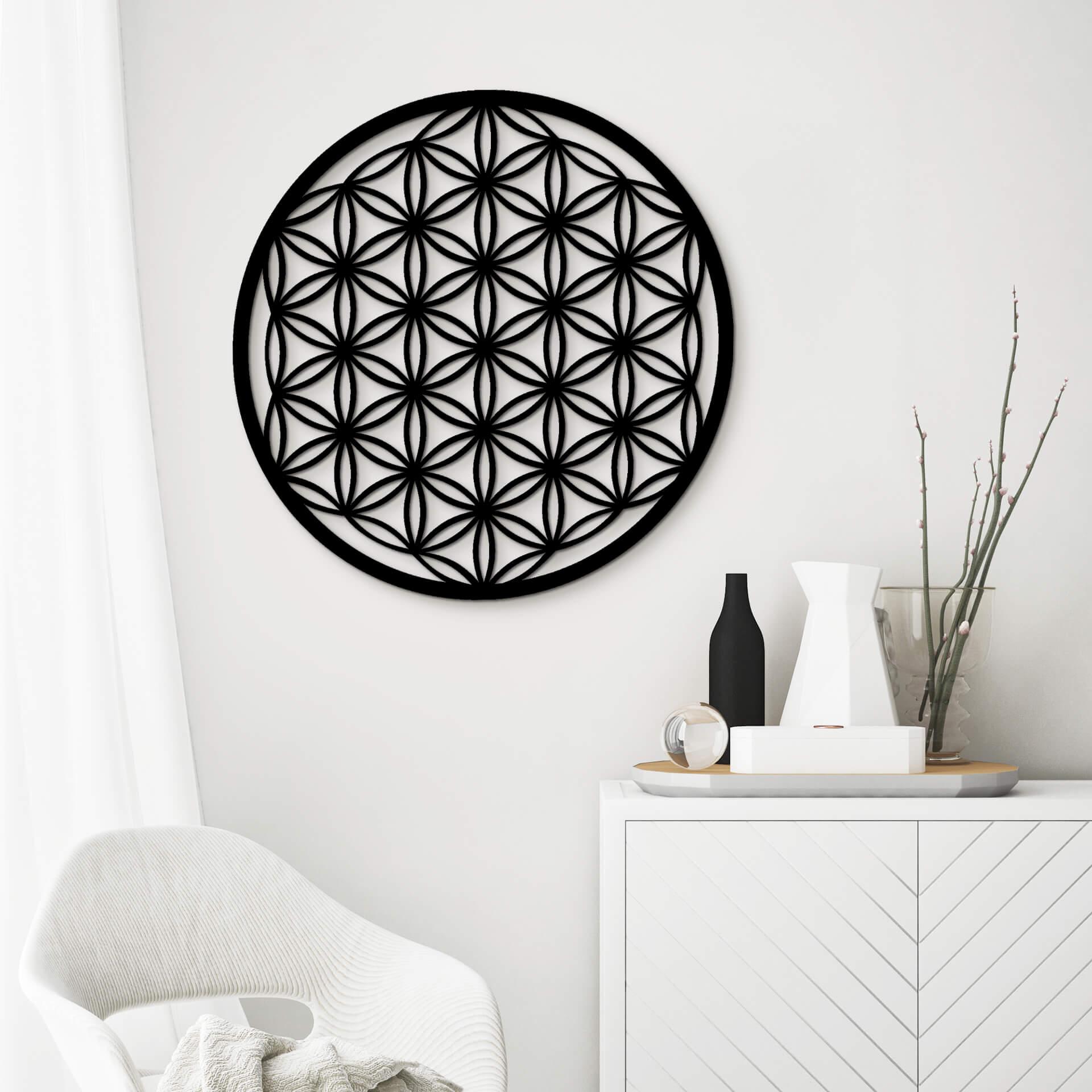 Decoración acrílica flor de la vida