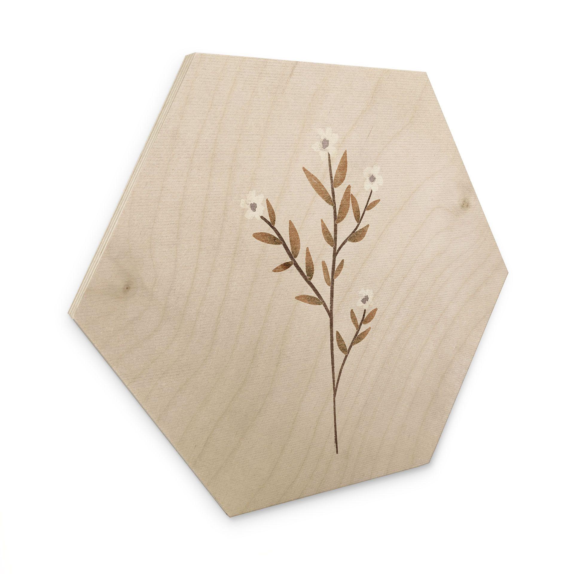 Sekskantet Billede af træ blomster illustration - Forget-me-not - Goed Blauw
