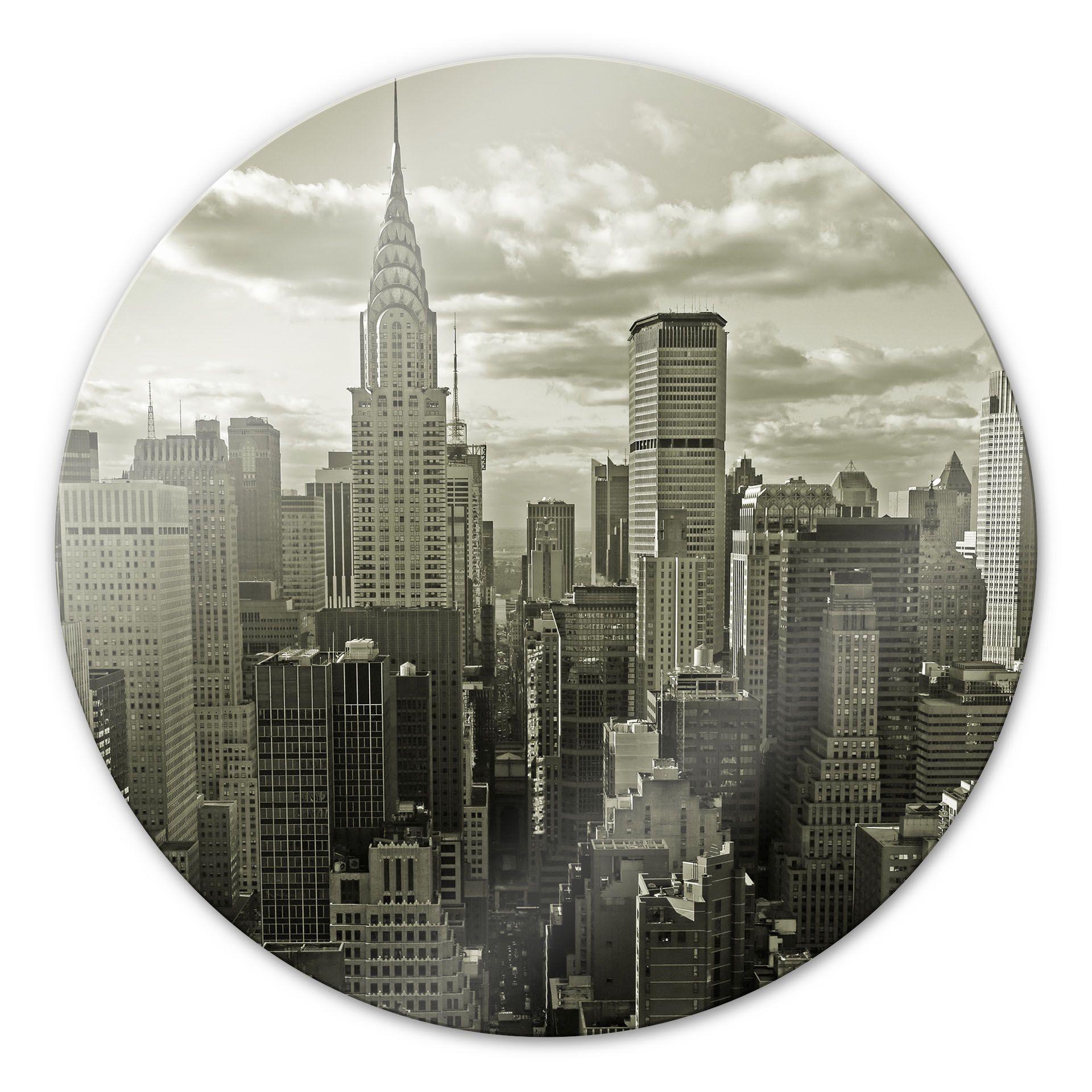 Stampa su vetro Manhattan 2 - tondo