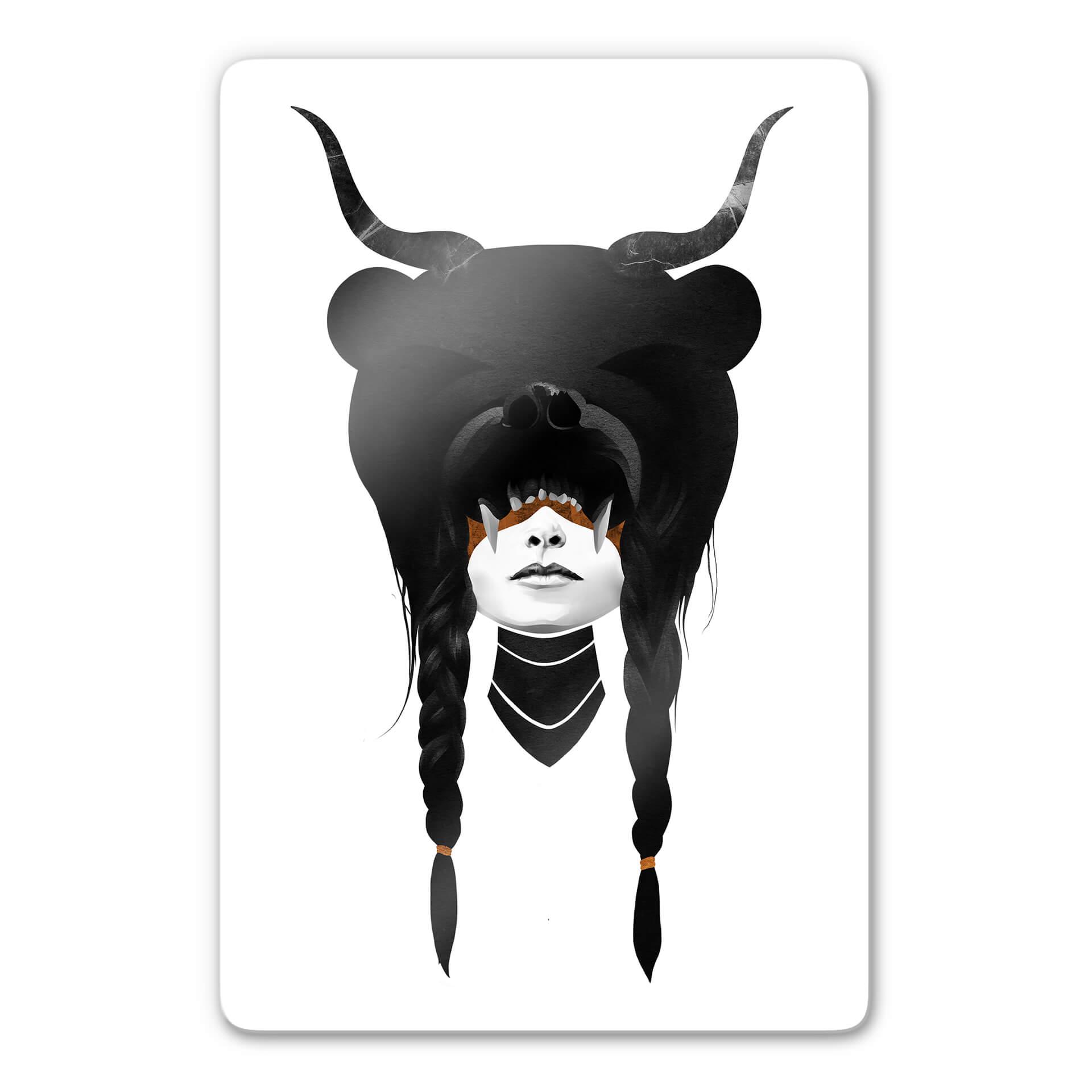 Tableau sur verre Ireland - Bear Warrior