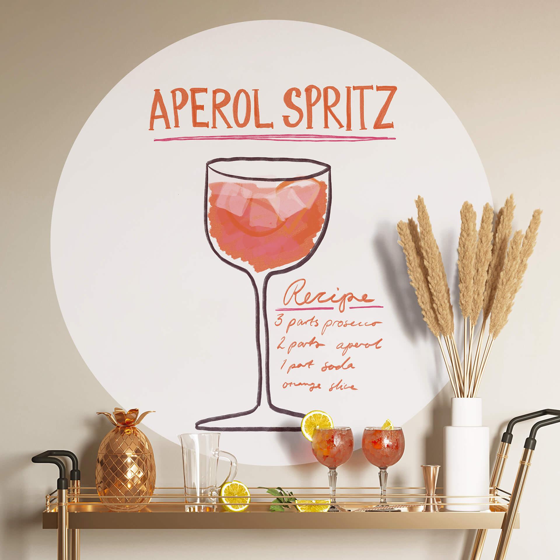 Wallsticker køkken - Fritsch - Aperol Spritz - Rund