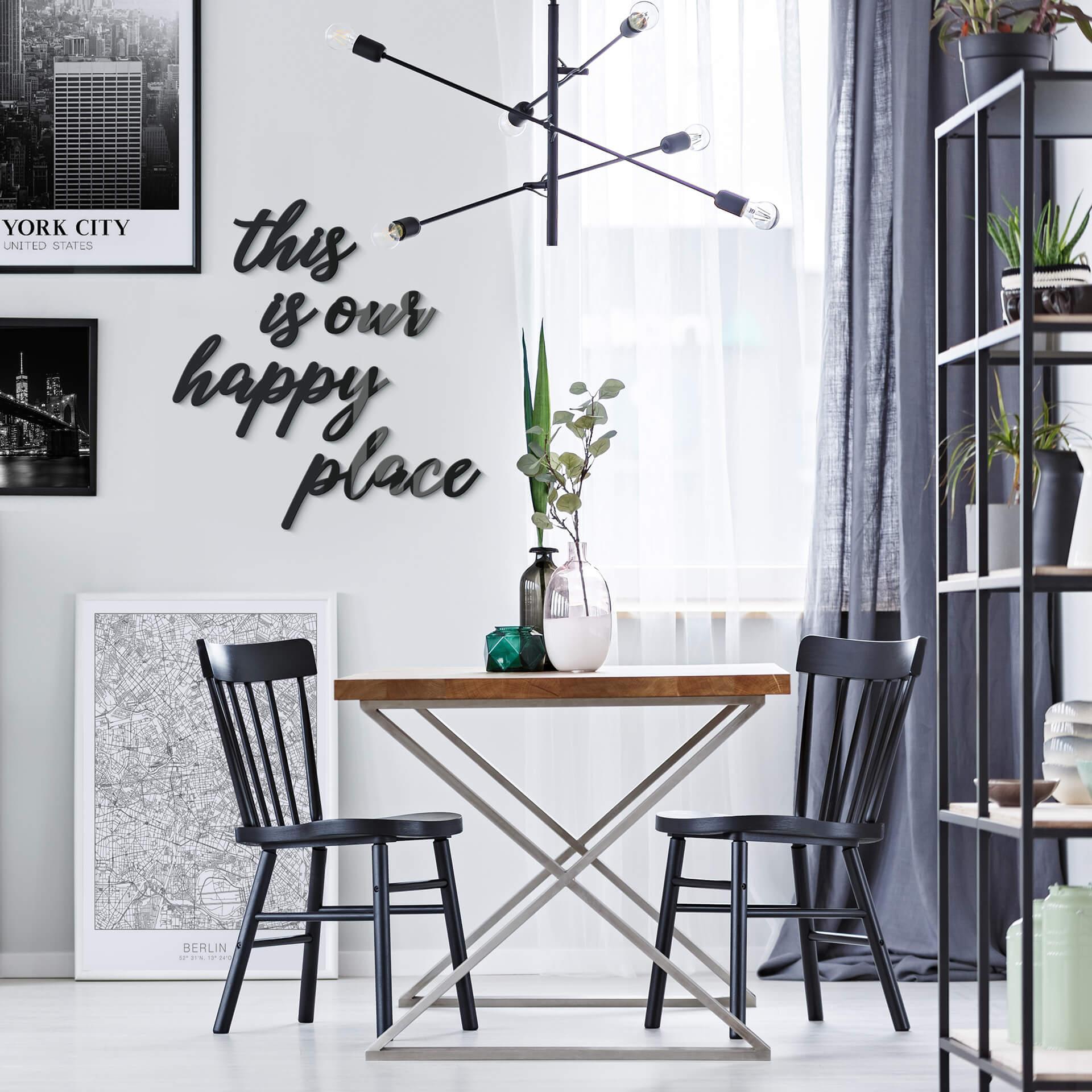 Letras acrílicas This is our happy place