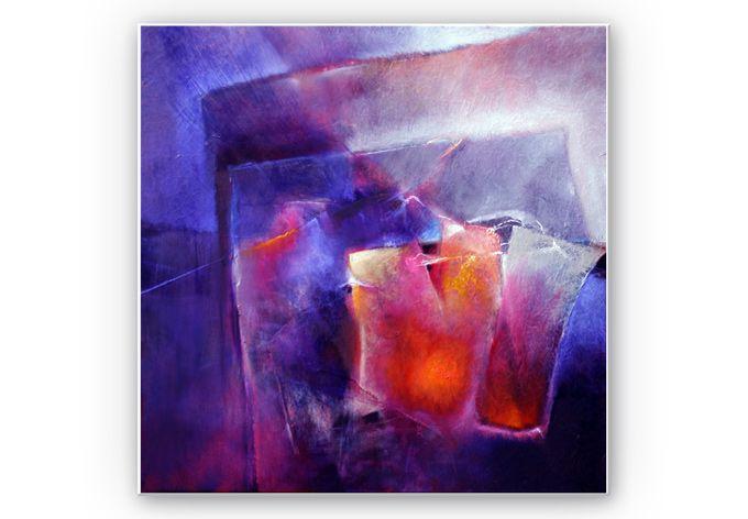 Wanddecoratie Schmucker - Blauw en Oranje