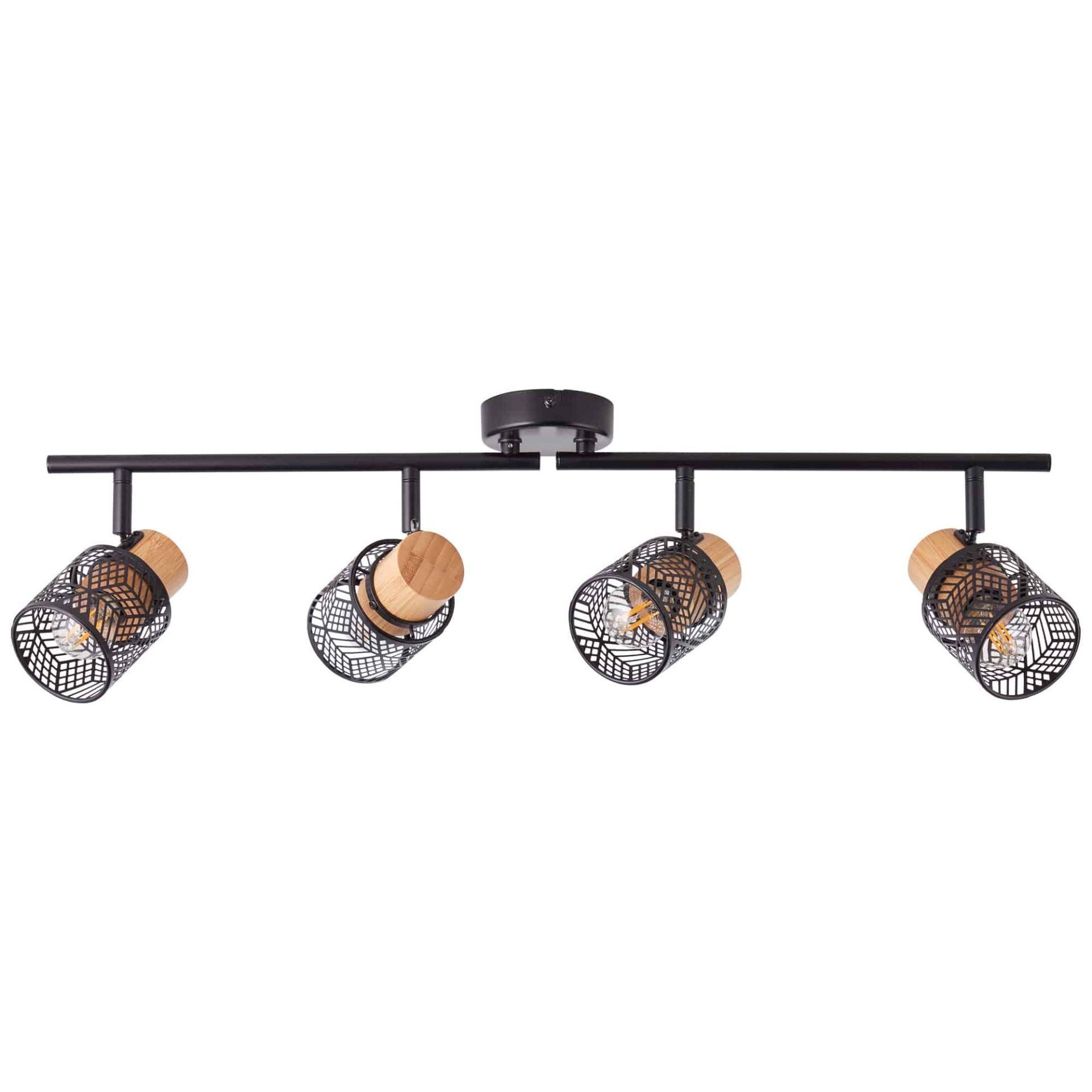 Spotrohr Moritz, braun, 19,8 x 75,5 cm, Bambus Deckenstrahler