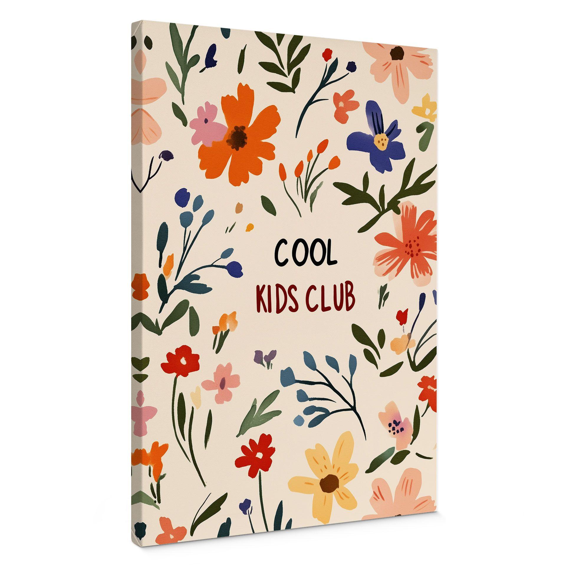 Canvasbillede Cool Kids Club Farverige blomster - Treechild