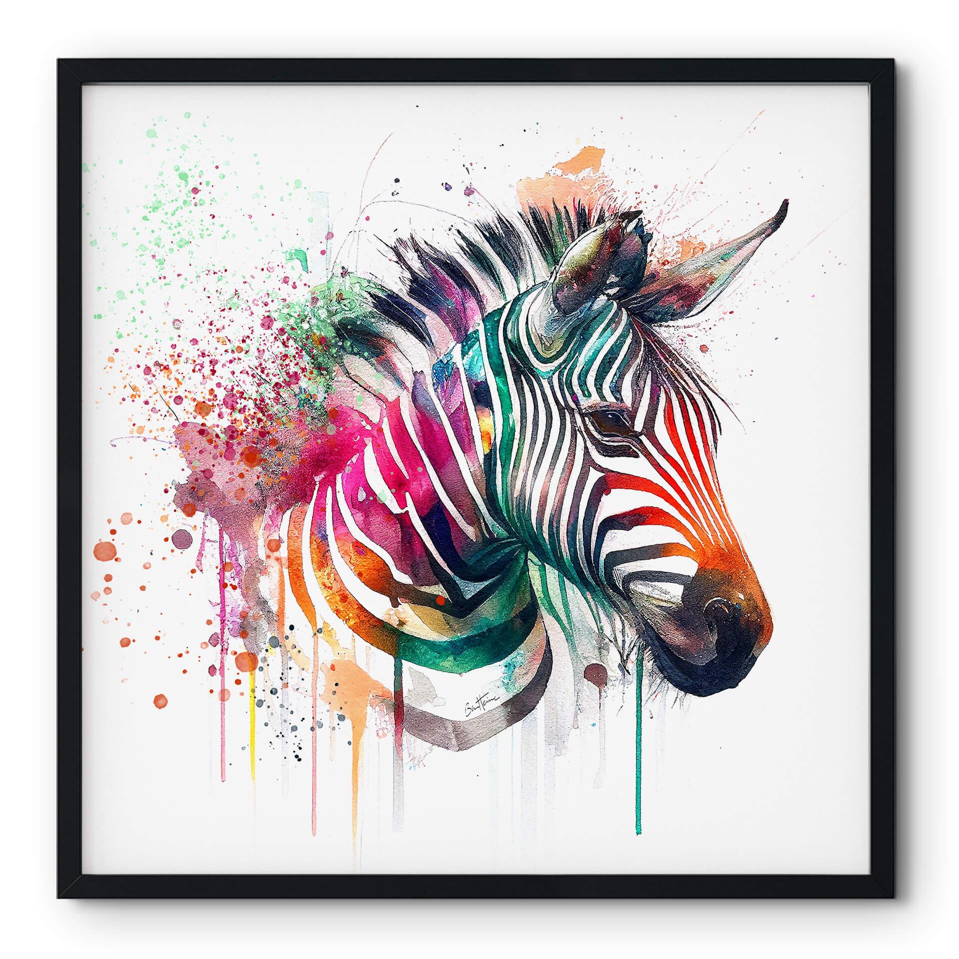 Plakat Heine - Rainbow Zebra