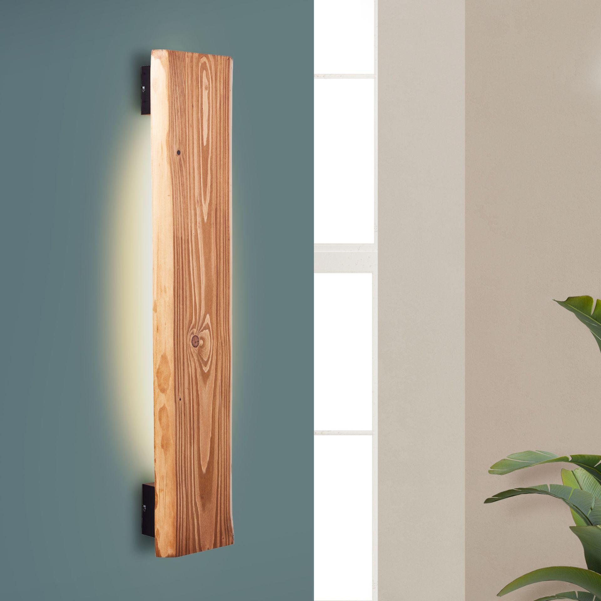 Wandleuchte Gabriel, braun, 100 x 23 cm, Holz Wandleuchte innen