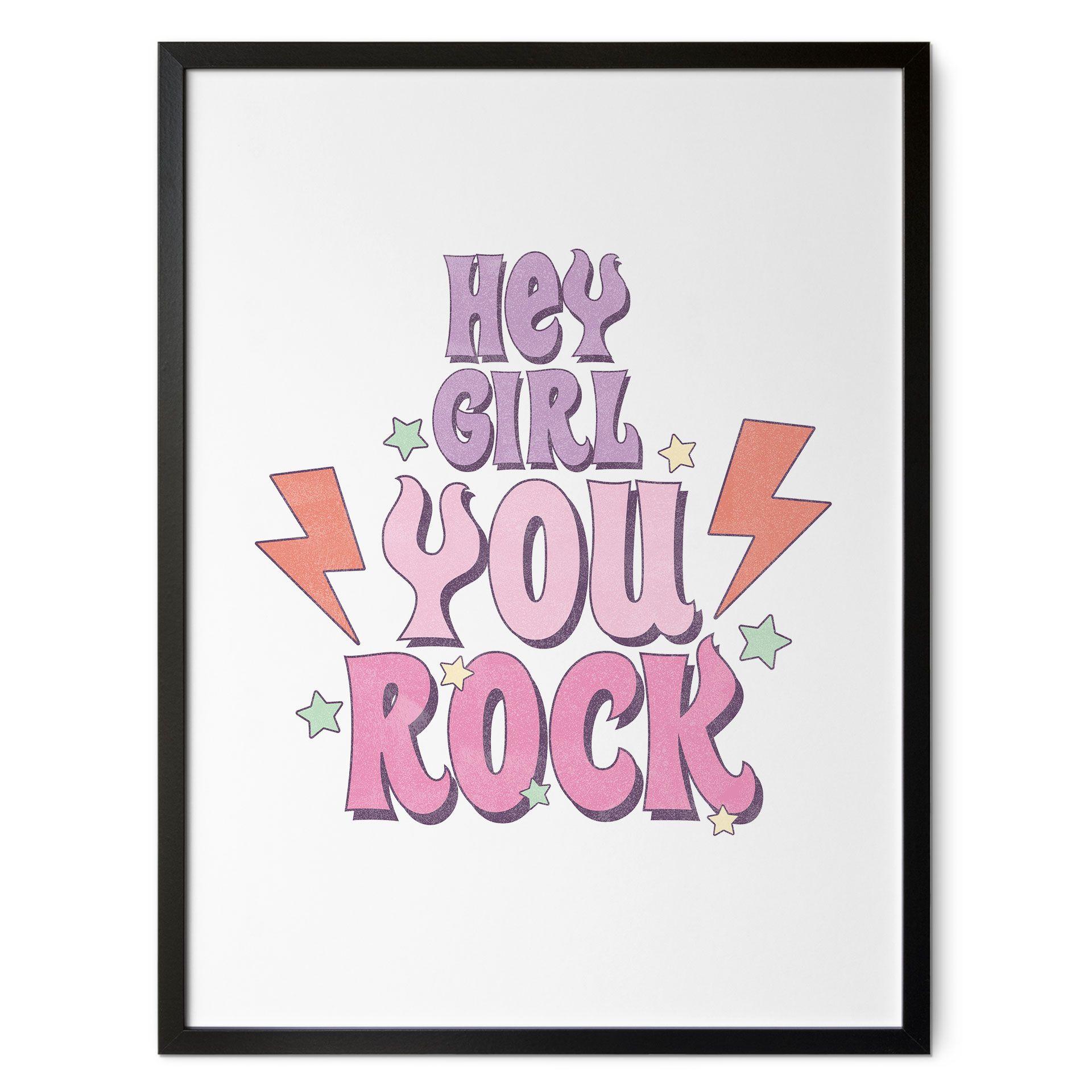Póster Hey girl you rock
