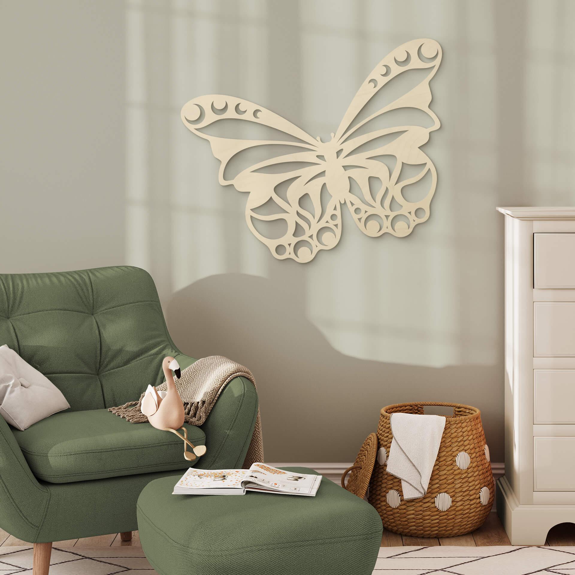 Arte en madera de álamo - Mariposa